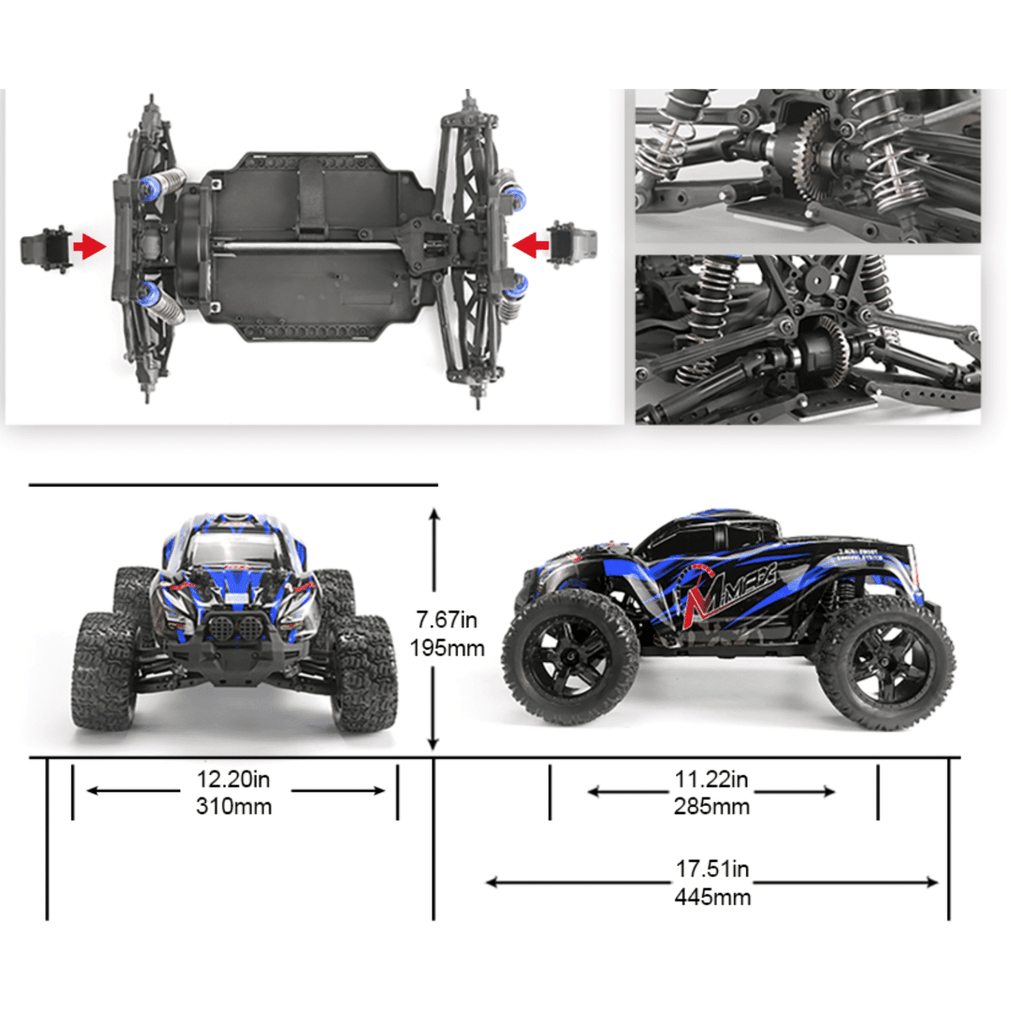 Remo hobby MMAX 4X4 Brushed 1/10 4WD RTR Monster Truck
