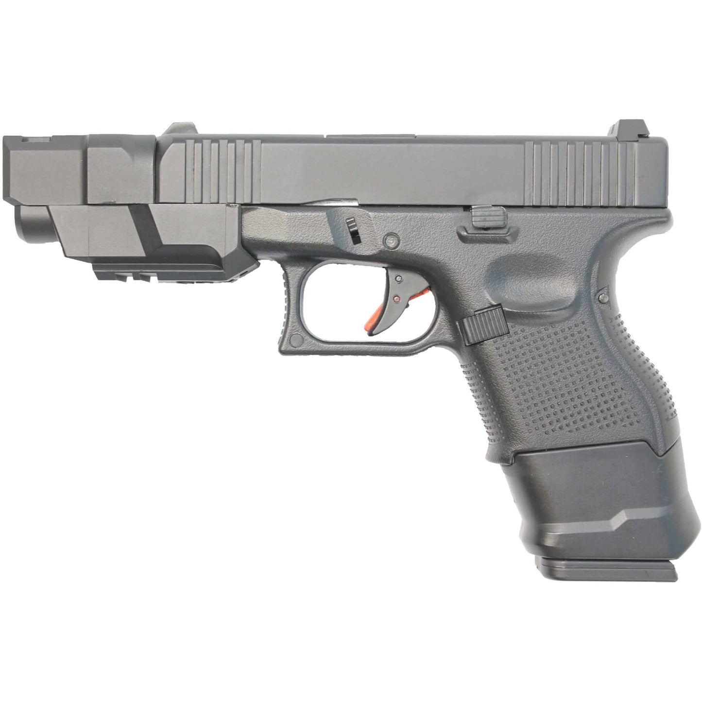 DOUBLE BELL Glock 26 Gas Blowback Gel Blaster Green Gas With Compensator Version 724A Black
