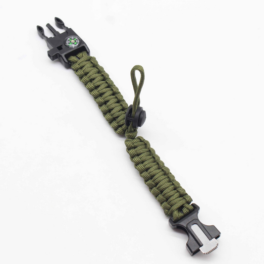 Tactical Survival Lifesaving Bracelet – Green