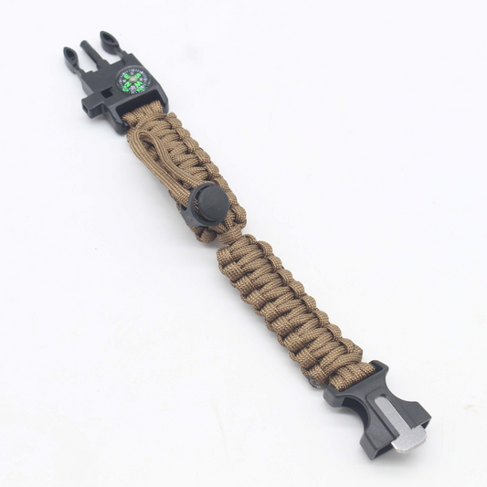 Tactical Survival Lifesaving Bracelet – Khaki