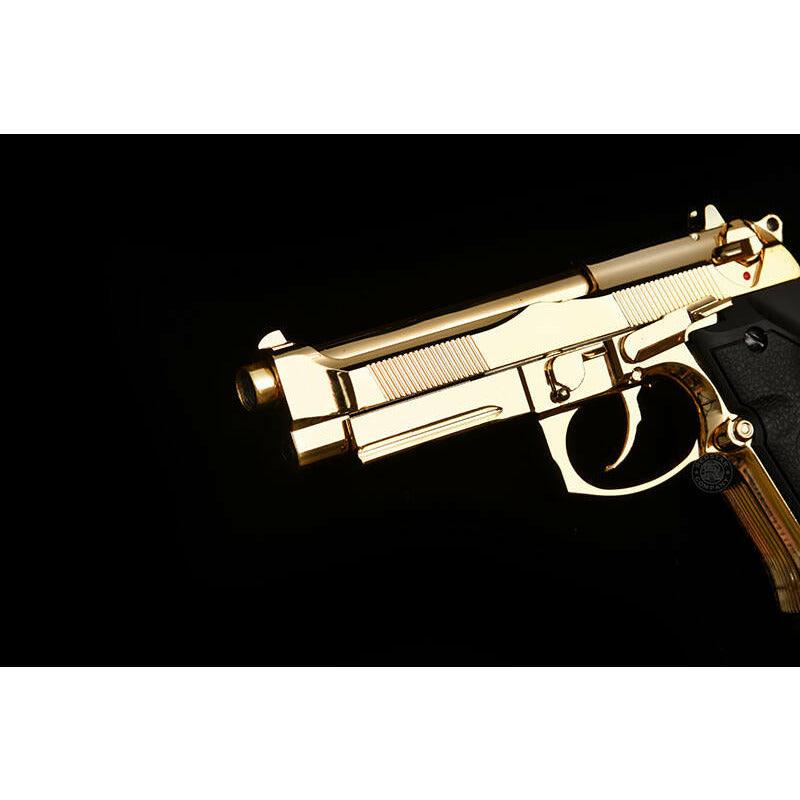 DOUBLE BELL Beretta M92 A1 M9 Gel blaster Gas POWERED Blowback Golden Chrome