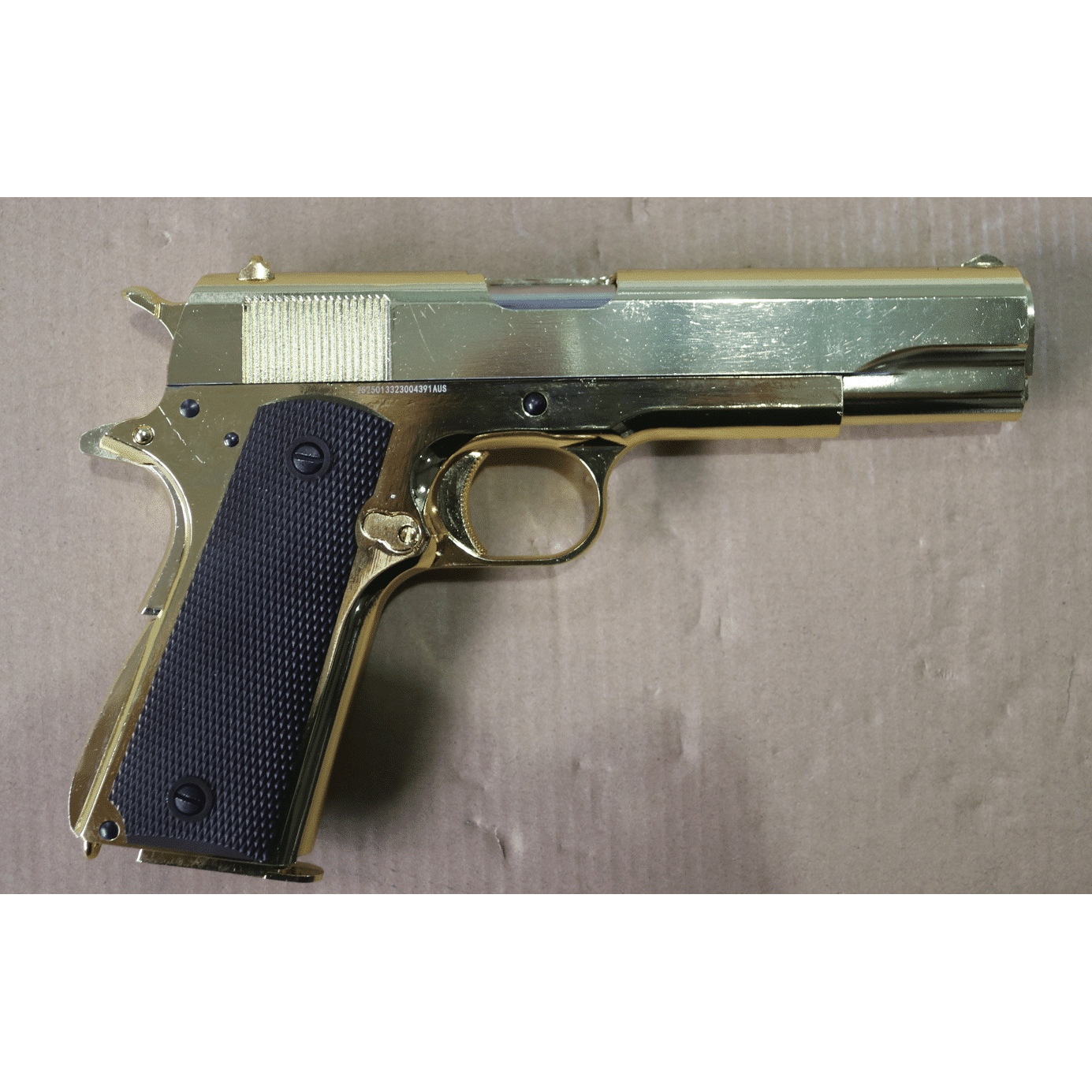 GOLDEN EAGLE 3305GD GM1911 GEL BLASTER GREEN GAS POWERED GAS BLOWBACK Golden Chrome with Marking