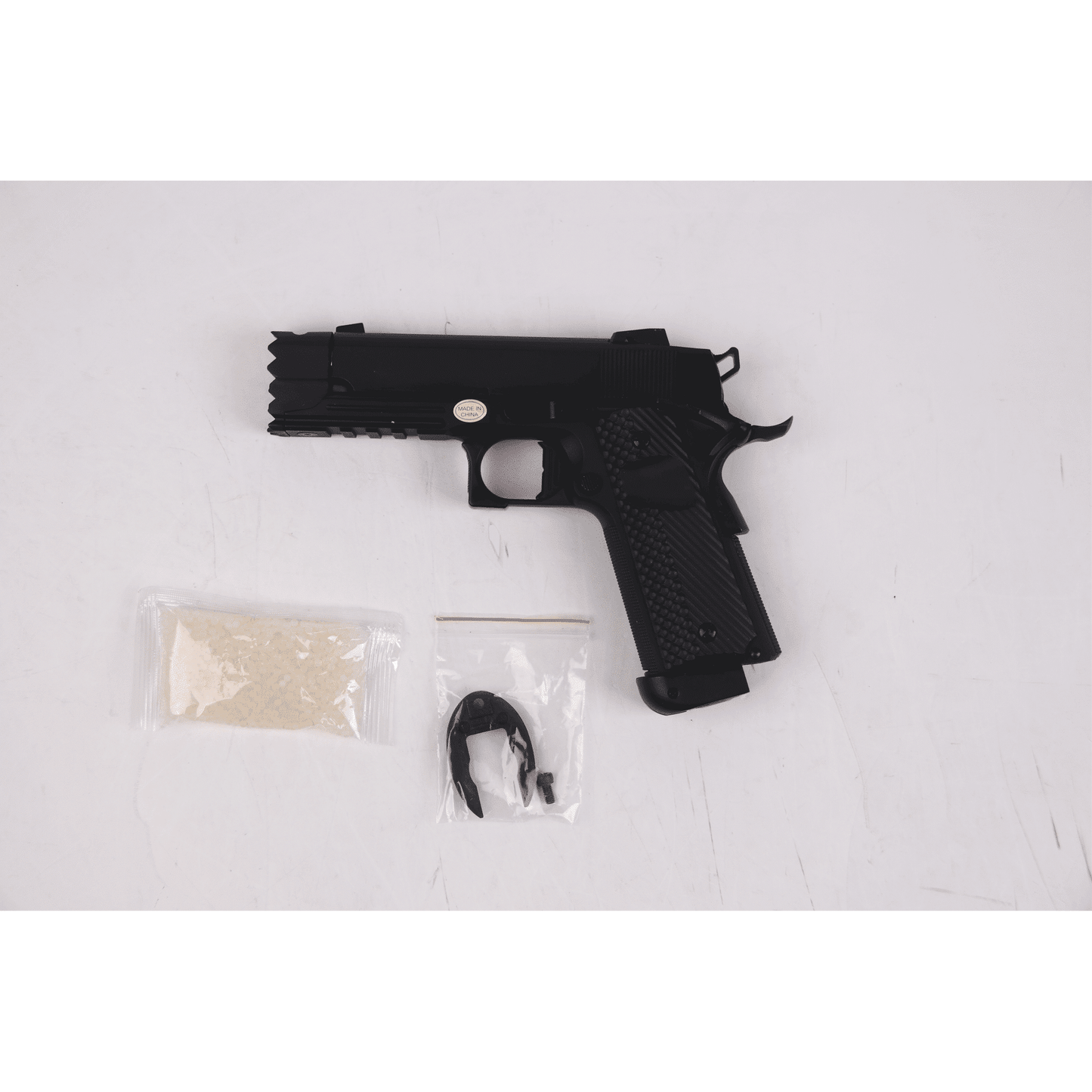 Golden Eagle 3321 CO2 Powered Hi-Capa Strike Warrior Gel Blaster Pistol Black