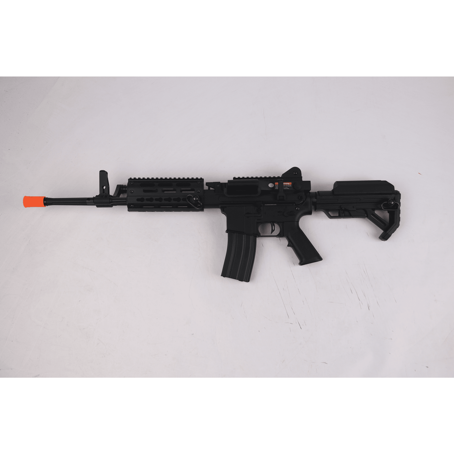 Golden Eagle 6669 Fightlite MCR Machine Gun AEG Rifle Full Metal Gel Blaster Black with Long Barrel