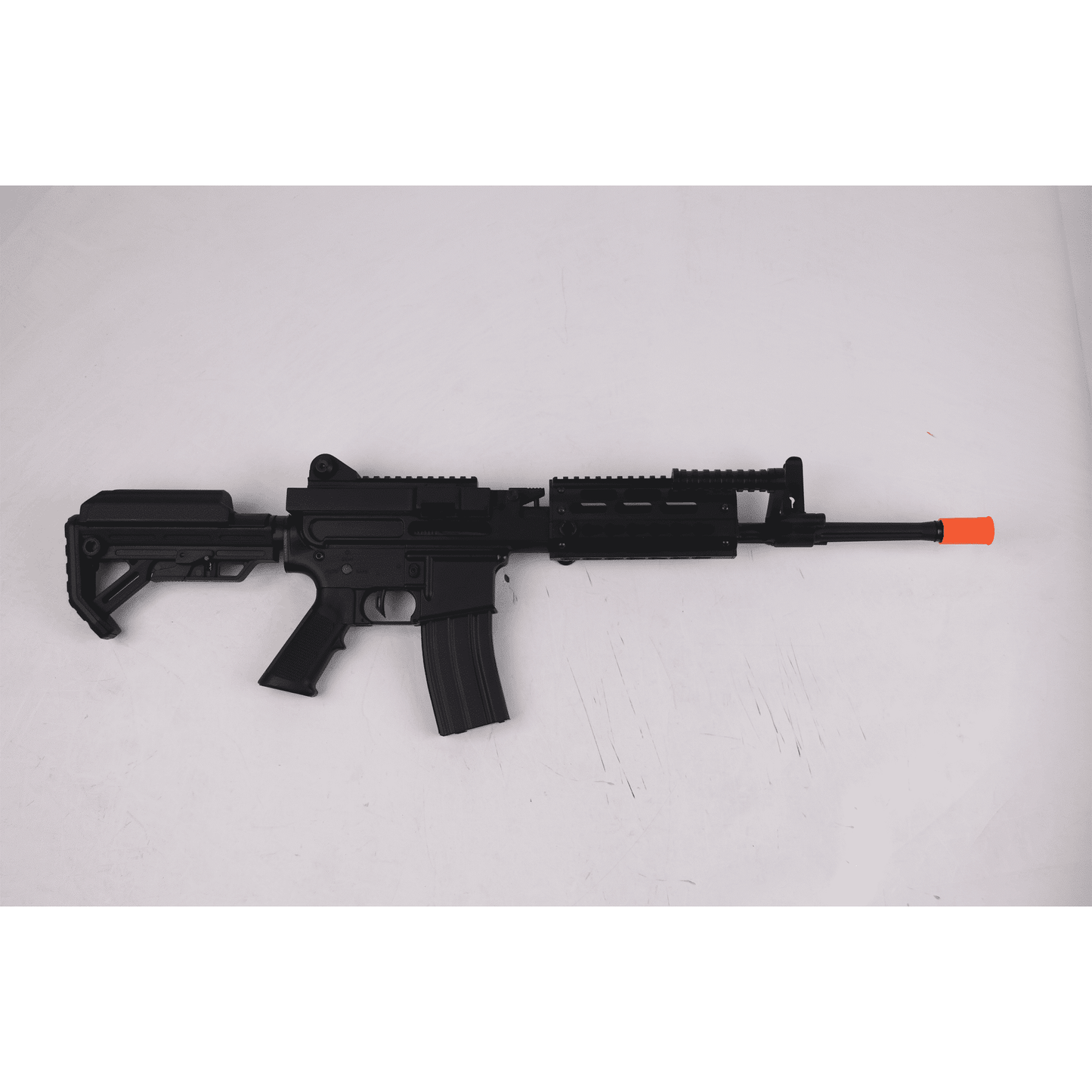 Golden Eagle 6669 Fightlite MCR Machine Gun AEG Rifle Full Metal Gel Blaster Black with Long Barrel