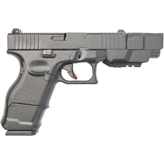 DOUBLE BELL Glock 26 Gas Blowback Gel Blaster Green Gas With Compensator Version 724A Black