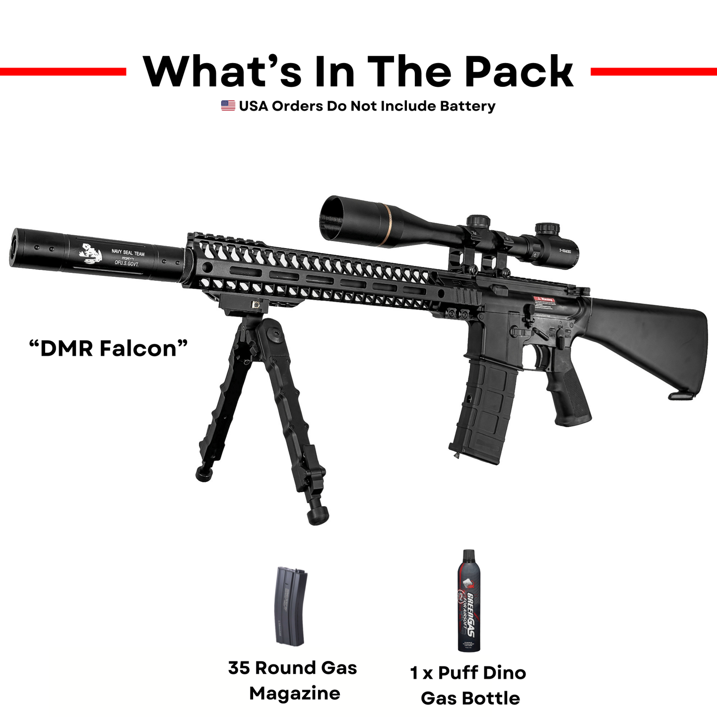 "DMR Falcon" GBBR Golden Eagle Marksman GBBR - Gel Blaster