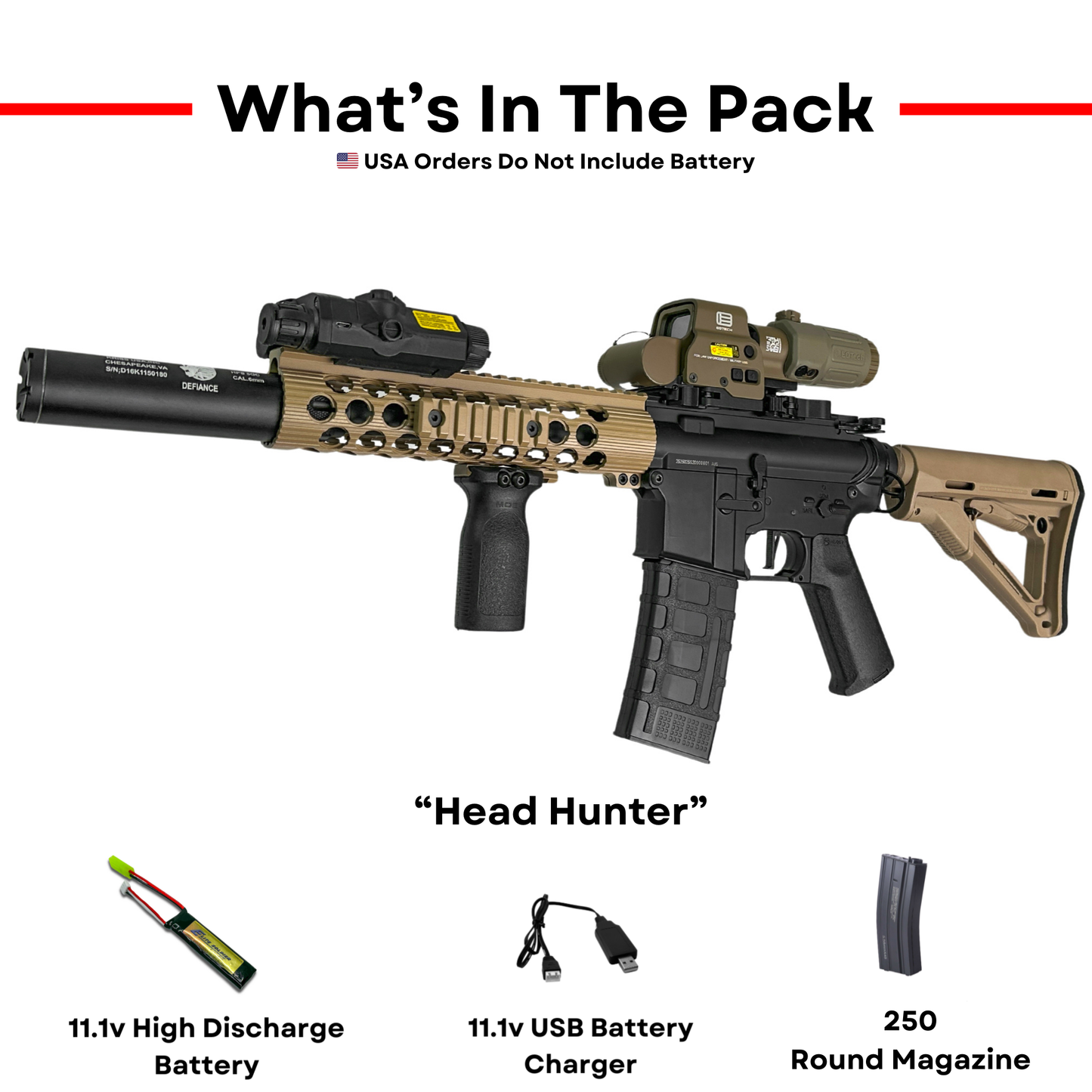 "Head Hunter" Comp CGB Custom - Gel Blaster (Metal)