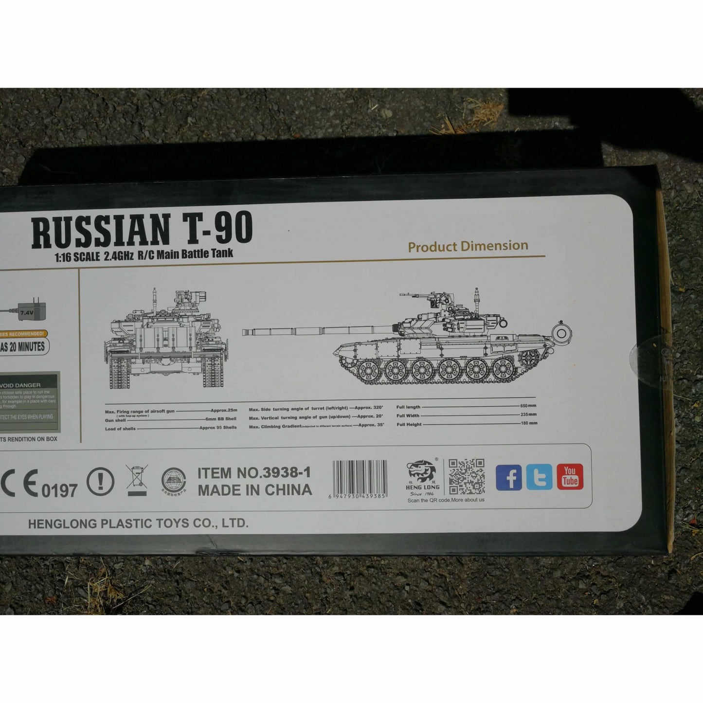 HengLong New 3938-1PRO 7.0 Versions RUSSIAN T-90 1/16 SCALE 2.4GHz R/C Main Battle Tank Metal Upgrade