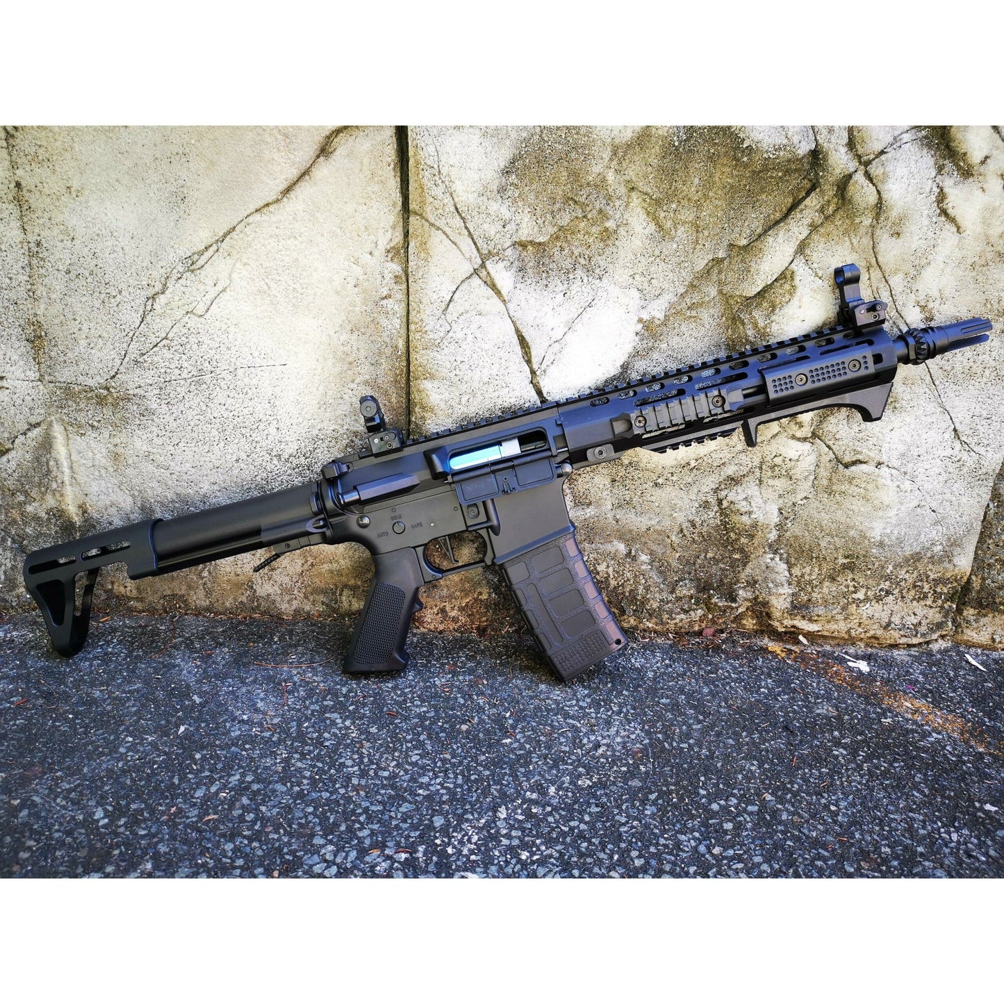 WELL M4 CQB GEL BLASTER UPGRADED METAL GEARBOX ALLOY BARREL NYLON AUS STOCK