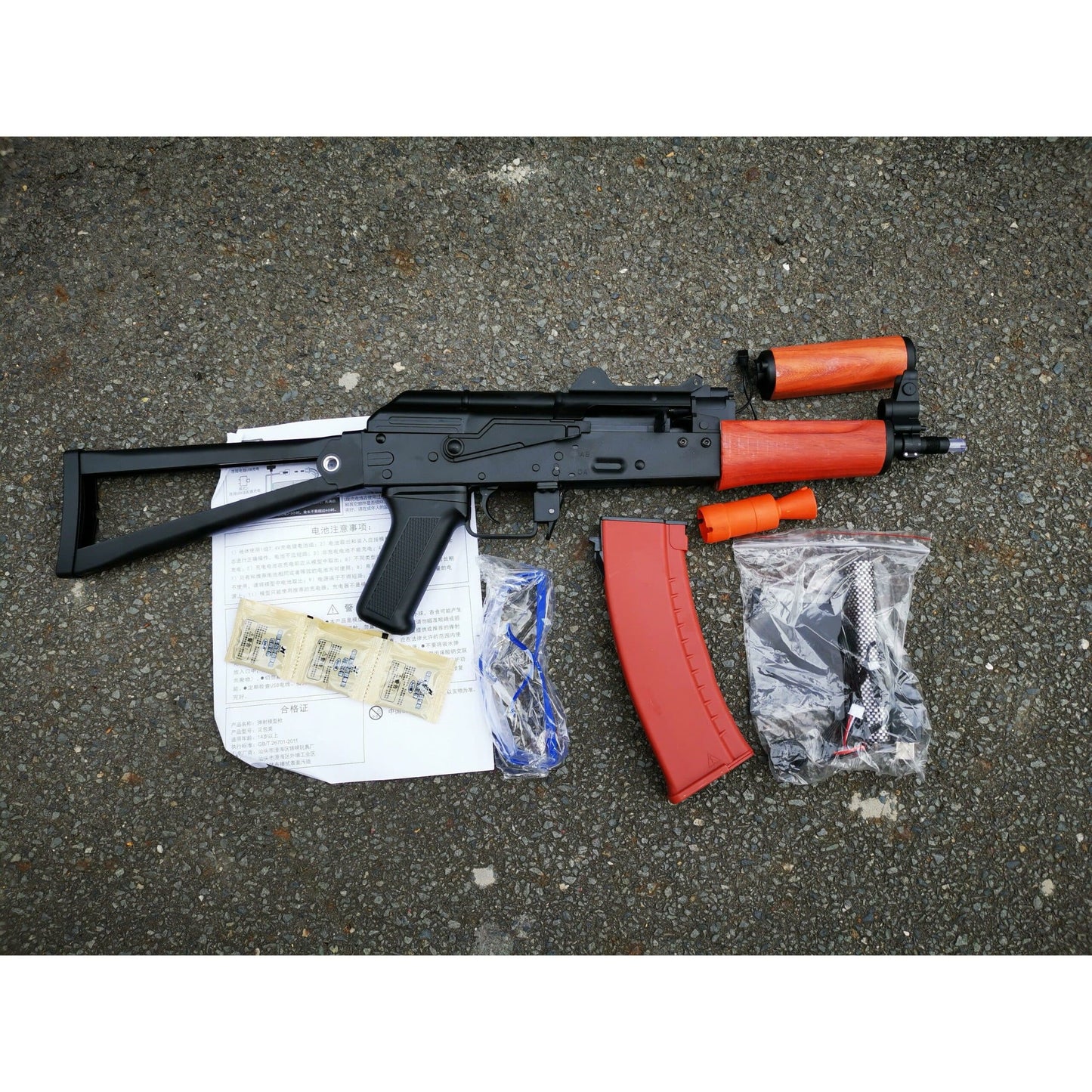 JINMING AK 74U J12 Nylon Gel Blaster With Real Wood Handguard