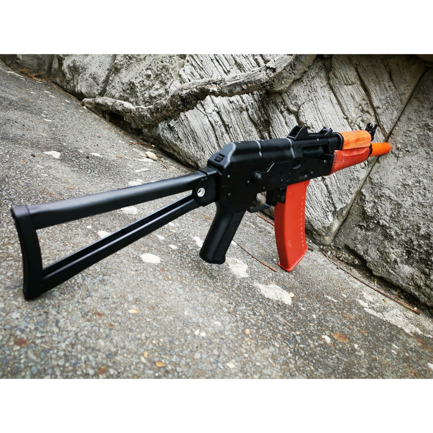 JINMING AK 74U J12 Nylon Gel Blaster With Real Wood Handguard