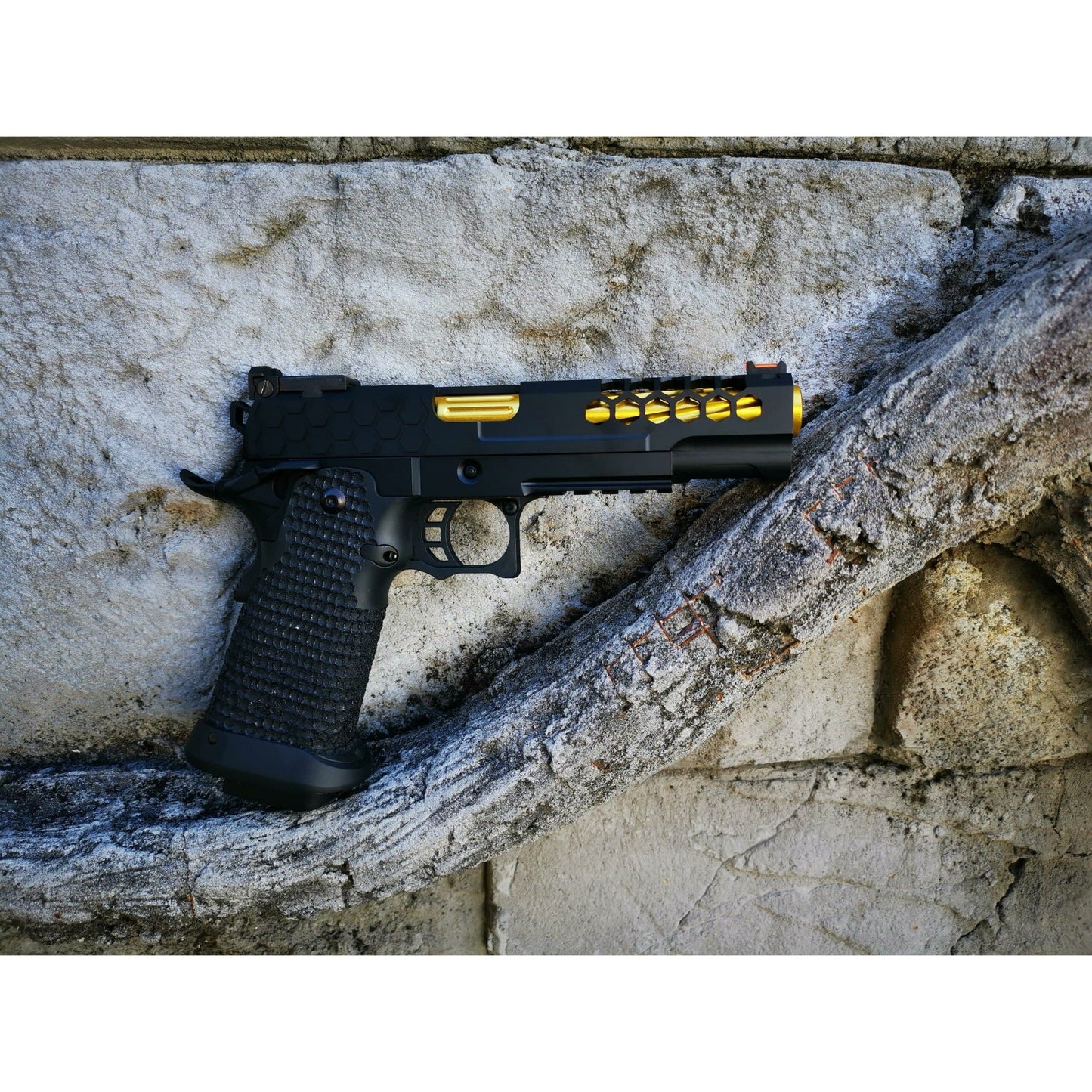 GOLDEN EAGLE 3399 FULL METAL CNC HEX CUT 2011 GEL BLASTER GREEN GAS POWERED Hi-Capa 5.1 VERSION GAS BLOW BACK