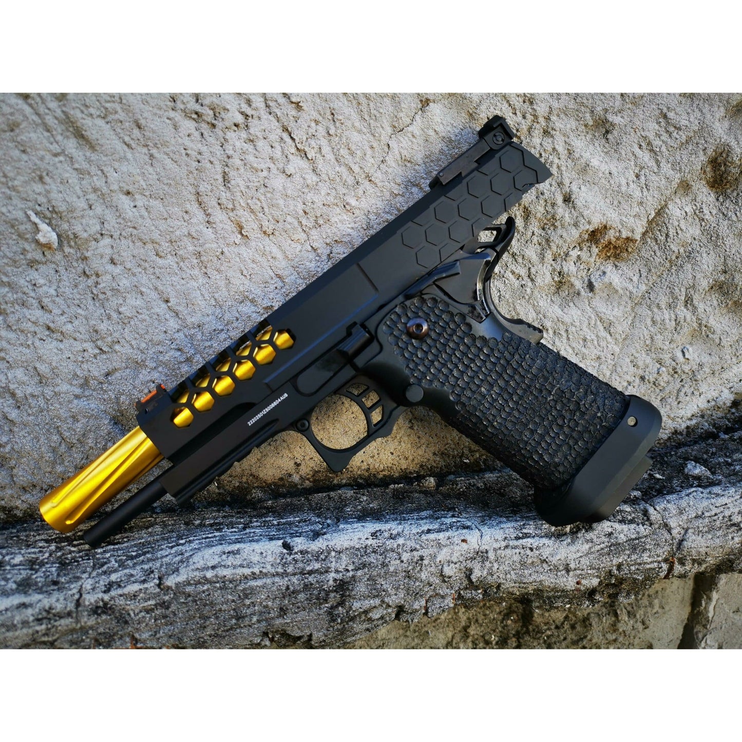 GOLDEN EAGLE 3399 FULL METAL CNC HEX CUT 2011 GEL BLASTER GREEN GAS POWERED Hi-Capa 5.1 VERSION GAS BLOW BACK