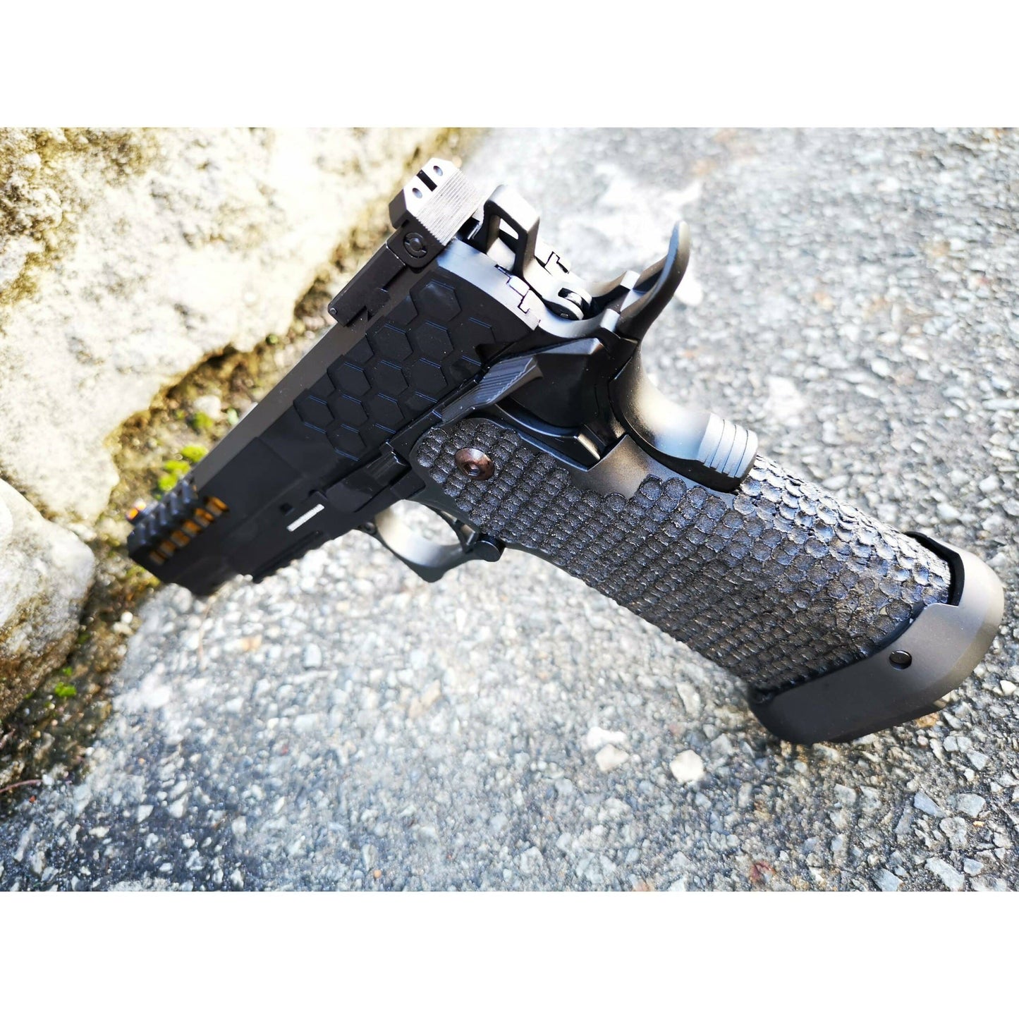 GOLDEN EAGLE 3399 FULL METAL CNC HEX CUT 2011 GEL BLASTER GREEN GAS POWERED Hi-Capa 5.1 VERSION GAS BLOW BACK