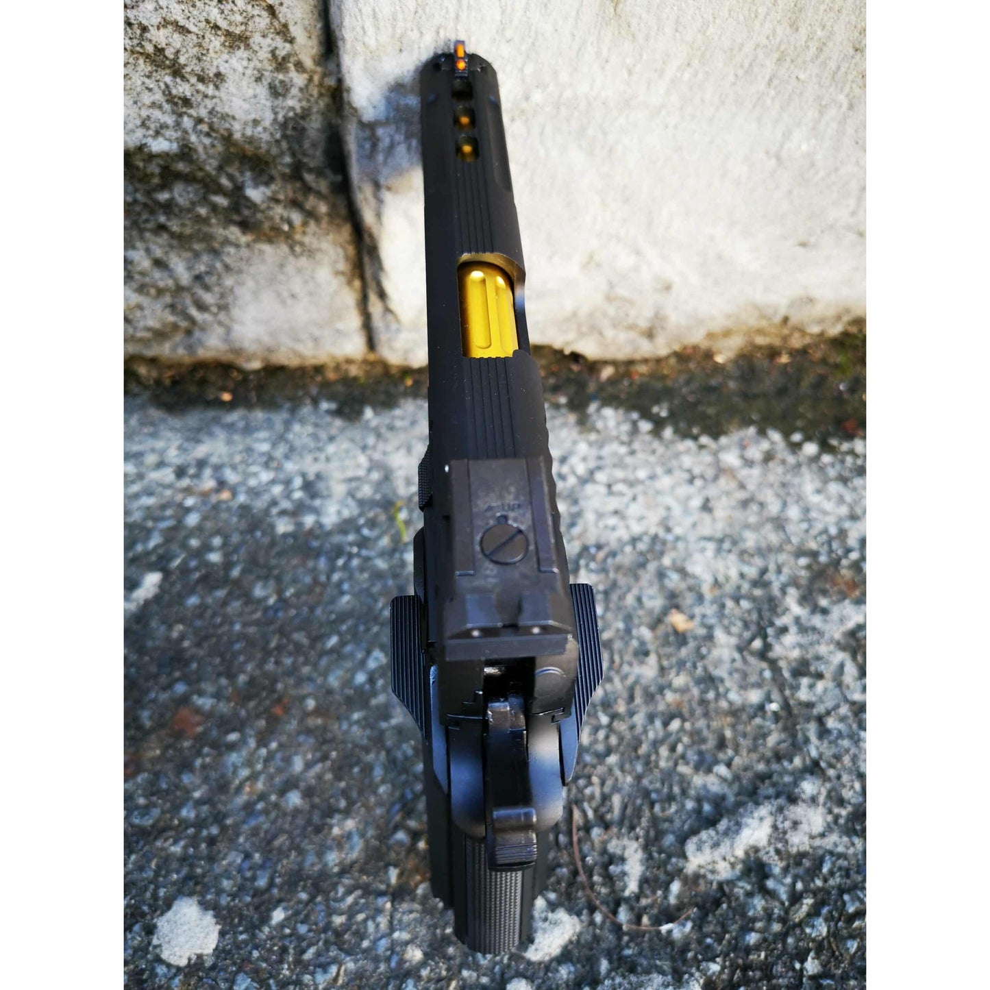 GOLDEN EAGLE 3368 1911 GEL BLASTER Hi-Capa 5.1 VERSION GAS/CO2 POWERED BLOWBACK CUSTOM NEGRO/DORADO