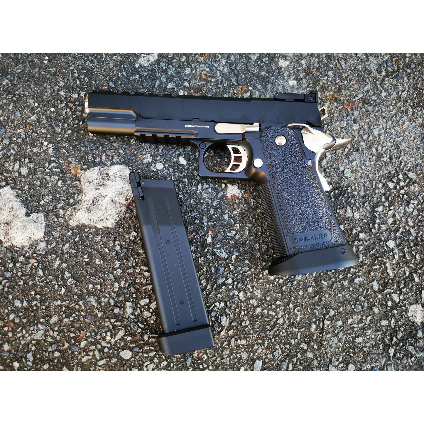 GOLDEN EAGLE 3343 FULL METAL CNC GMX SILVER SLIDE OPS MRP GEL BLASTER Hi-Capa 5.1 VERSIO GAS/CO2 POWERED BLOW BACK