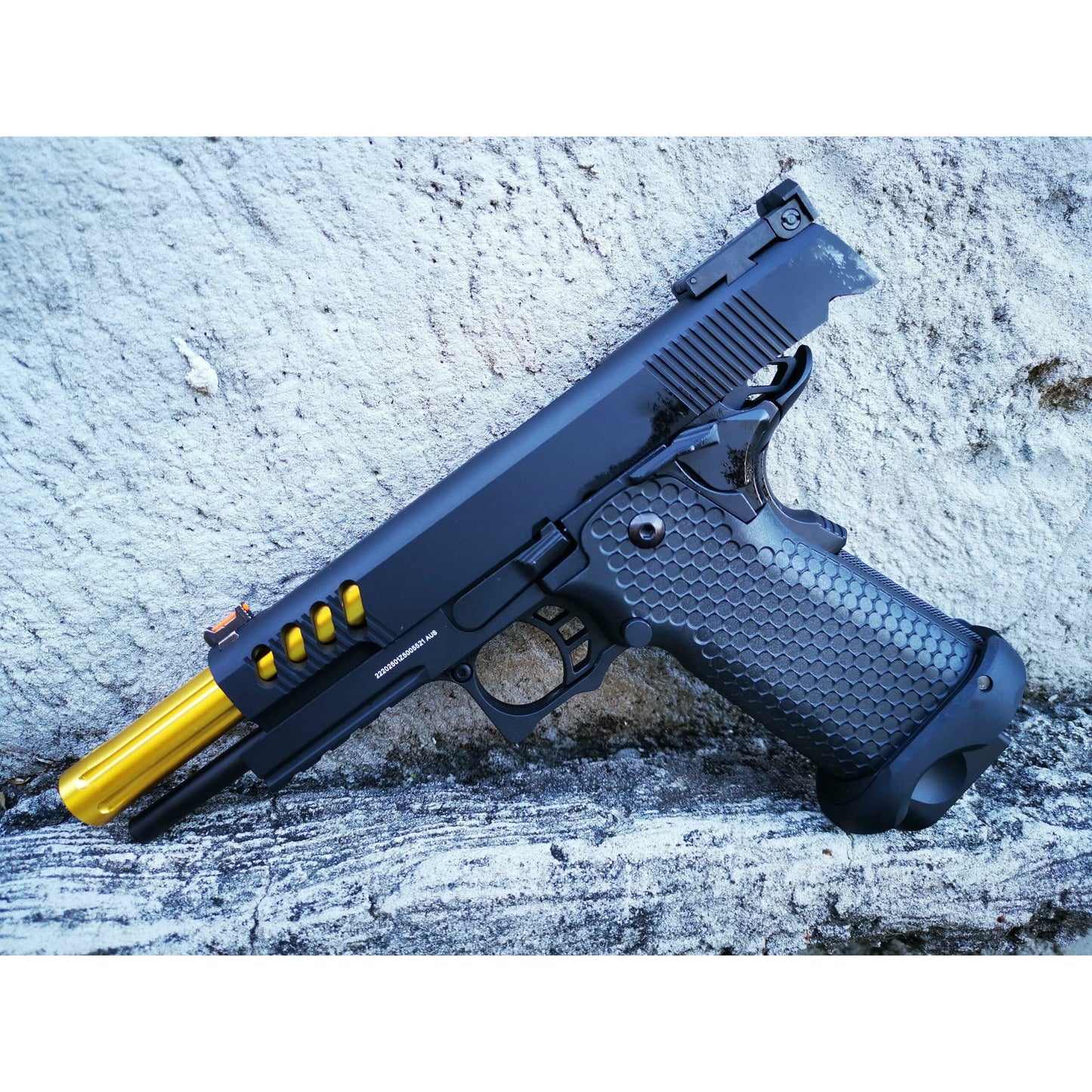 Golden Eagle 3335 Full Metal CNC GMX Gel Blaster GREEN GAS/CO2 POWERED Hi-Capa 5.1 VERSION GAS BLOWBACK