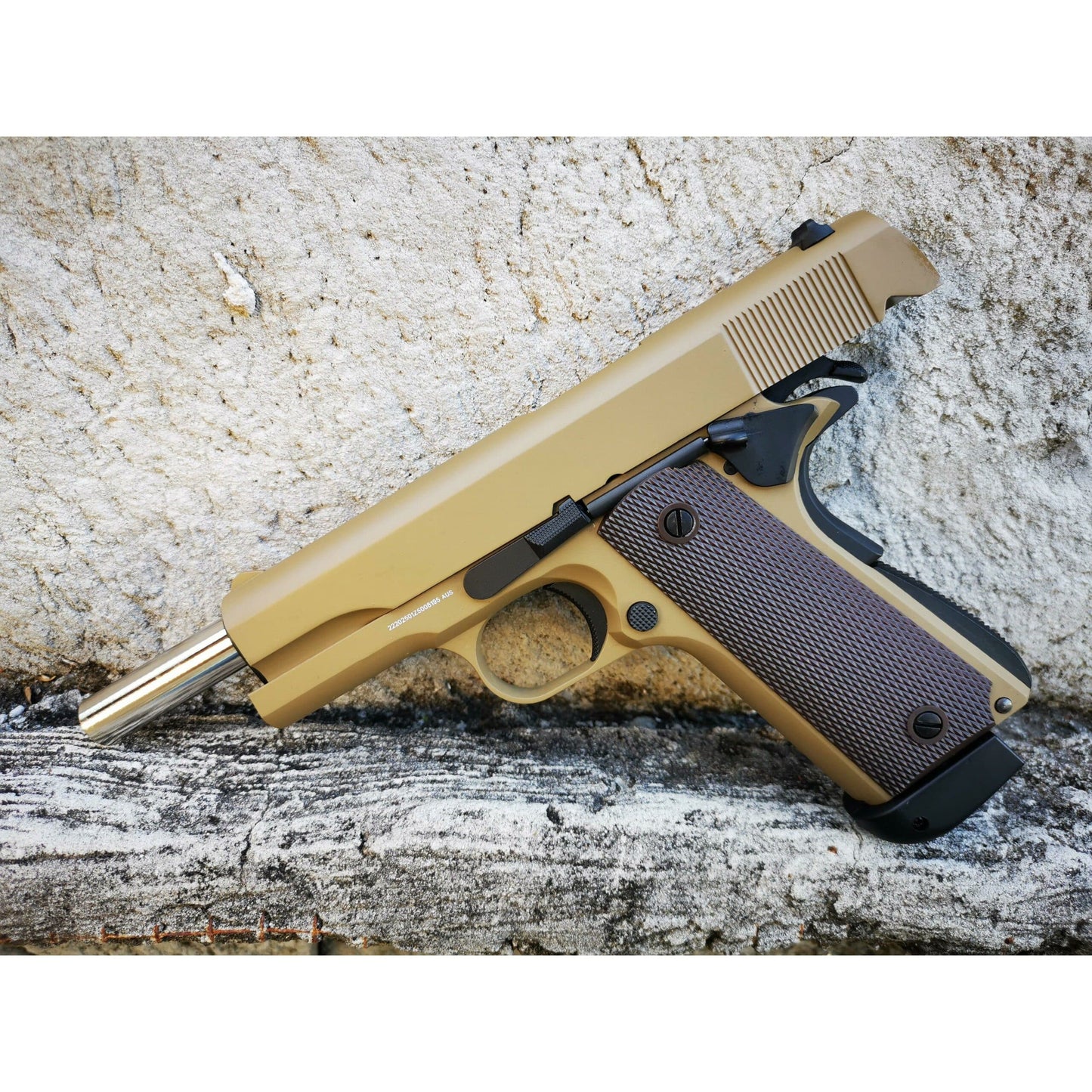 GOLDEN EAGLE 3306T GM1911 GEL BLASTER CO2 POWERED Hi-Capa 4.3 VERSION GAS BLOWBACK Colour: Tan