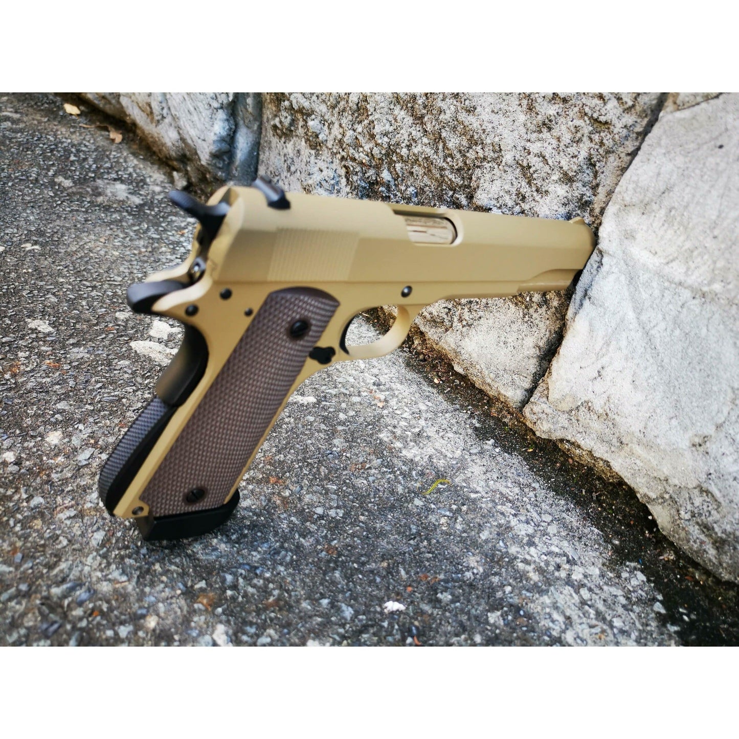 GOLDEN EAGLE 3306T GM1911 GEL BLASTER CO2 POWERED Hi-Capa 4.3 VERSION GAS BLOWBACK Colour: Tan