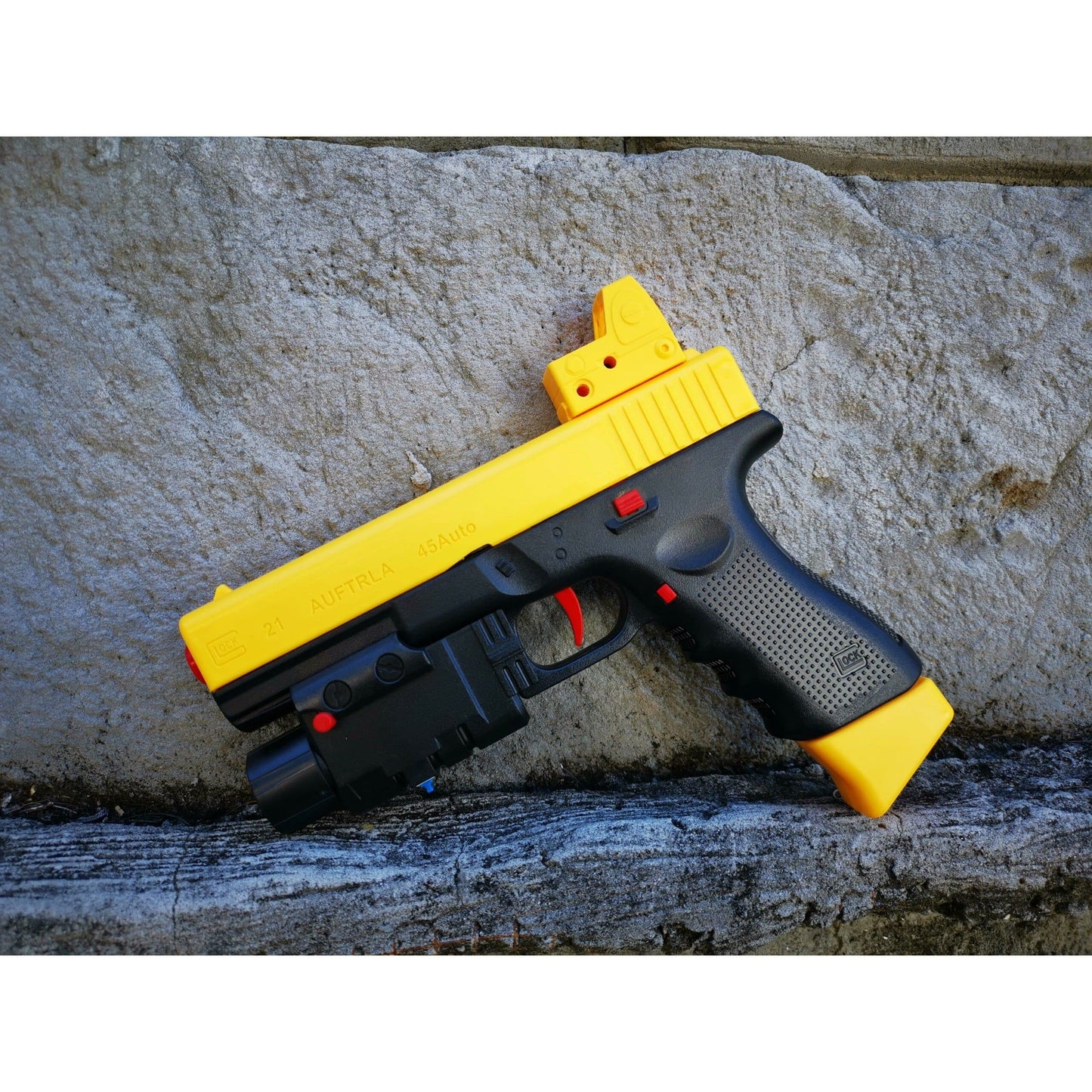 JINMING X2 GLOCK 18 Pistol Gel Blaster With Stick Mag And Drum Mag