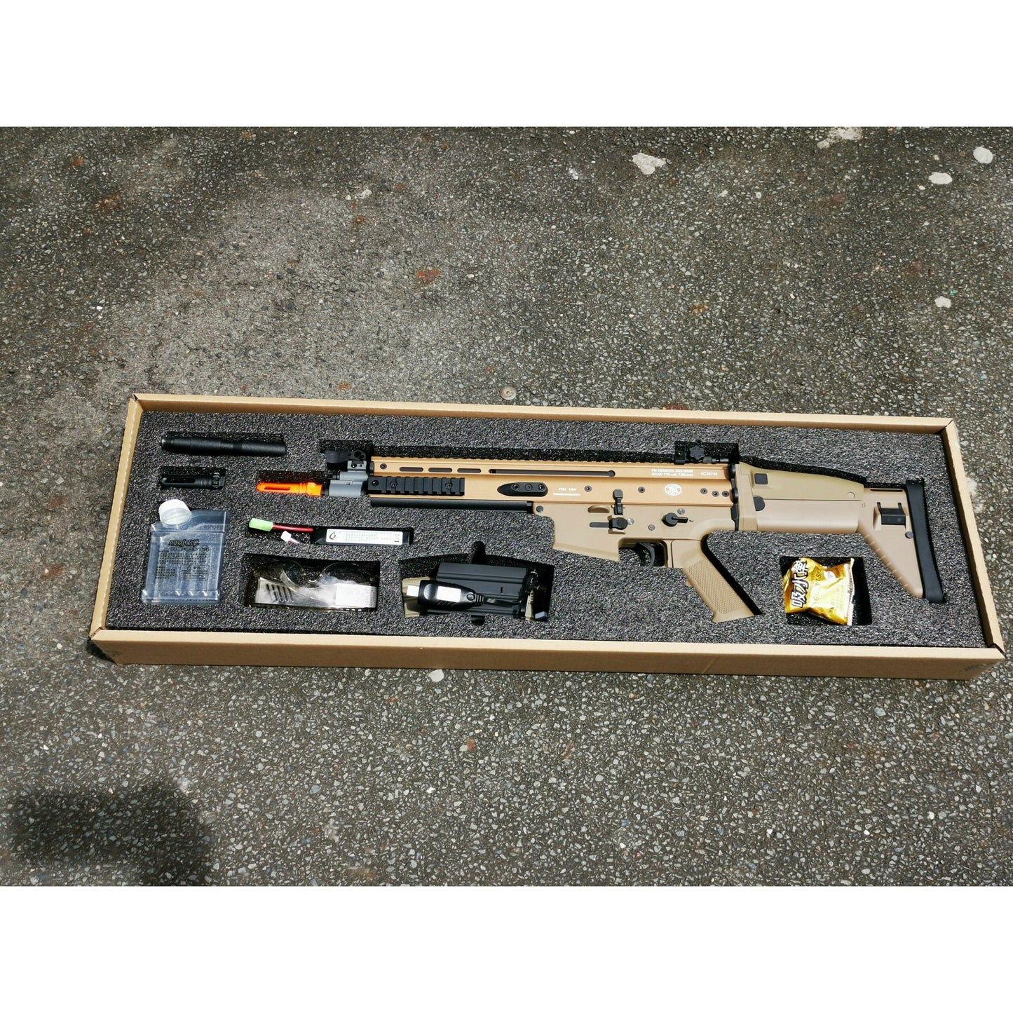 SCAR-H Metal Gel blaster AEG Tan