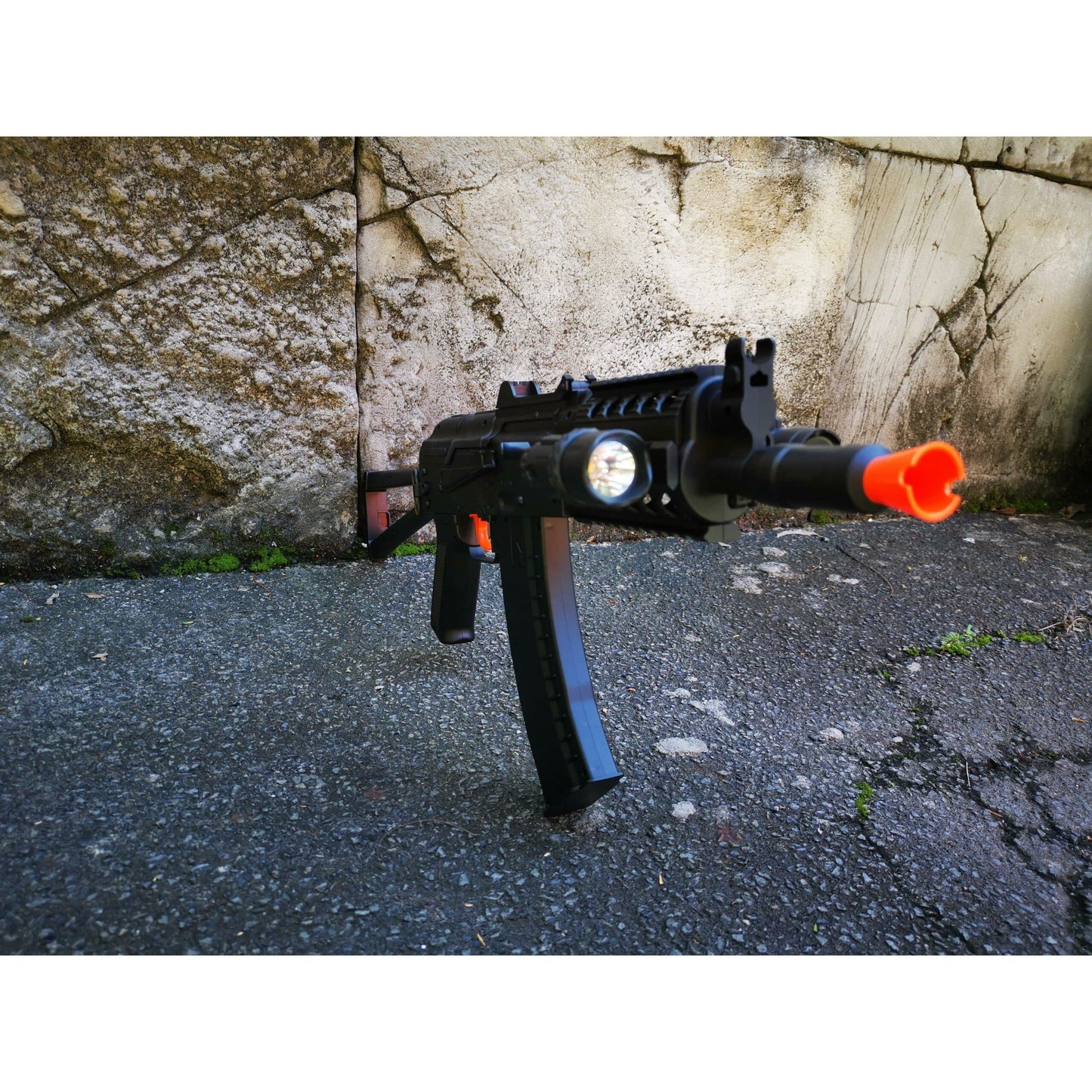 LeHui AK 74U Gel Blaster With Tactical Laser & Torch