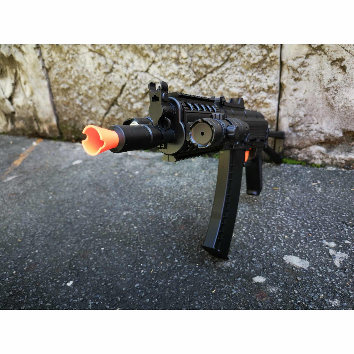 LeHui AK 74U Gel Blaster With Tactical Laser & Torch