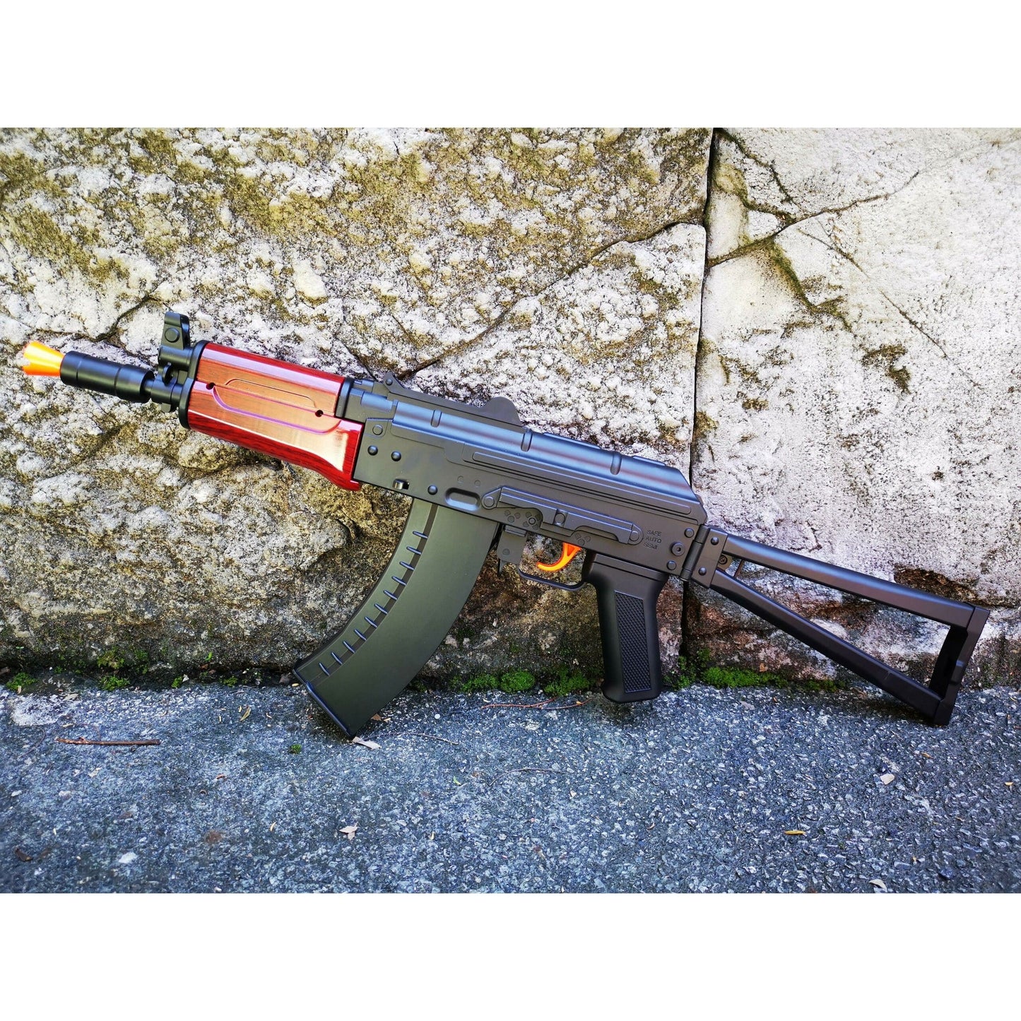 LeHui AK 74U Gel Blaster With Tactical Laser & Torch