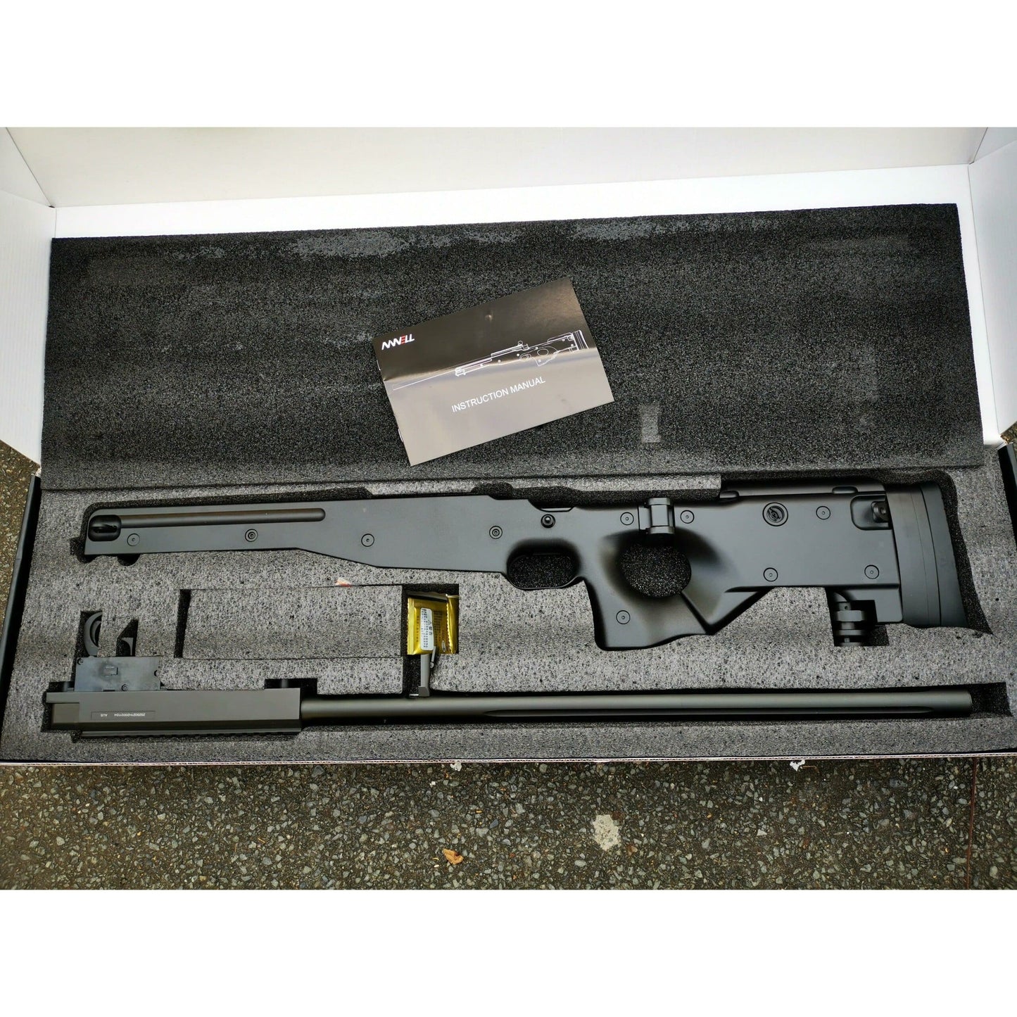 WELL MB08 Metal L96 AWM Bolt Action Gel Blaster Sniper Rifle w/ Folding Stock Color: Black