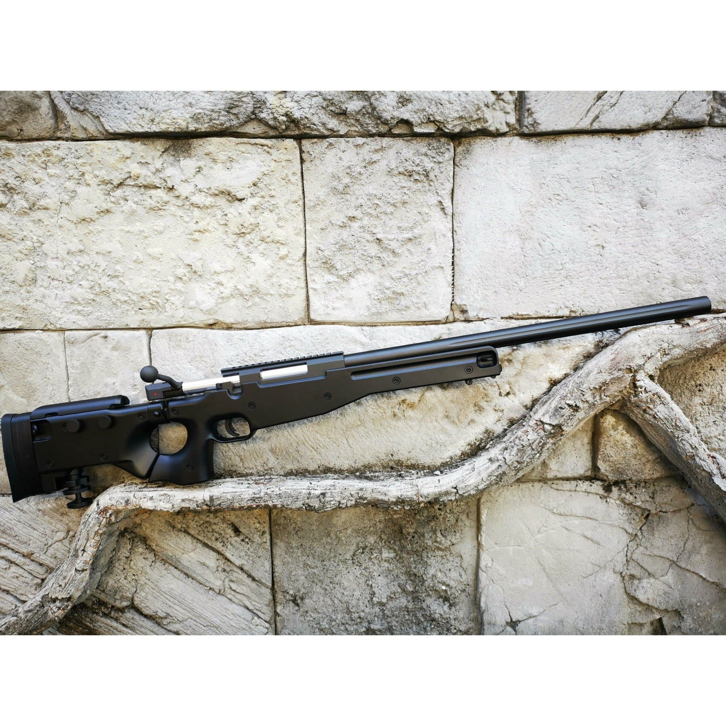 WELL MB08 Metal L96 AWM Bolt Action Gel Blaster Sniper Rifle w/ Folding Stock Color: Black
