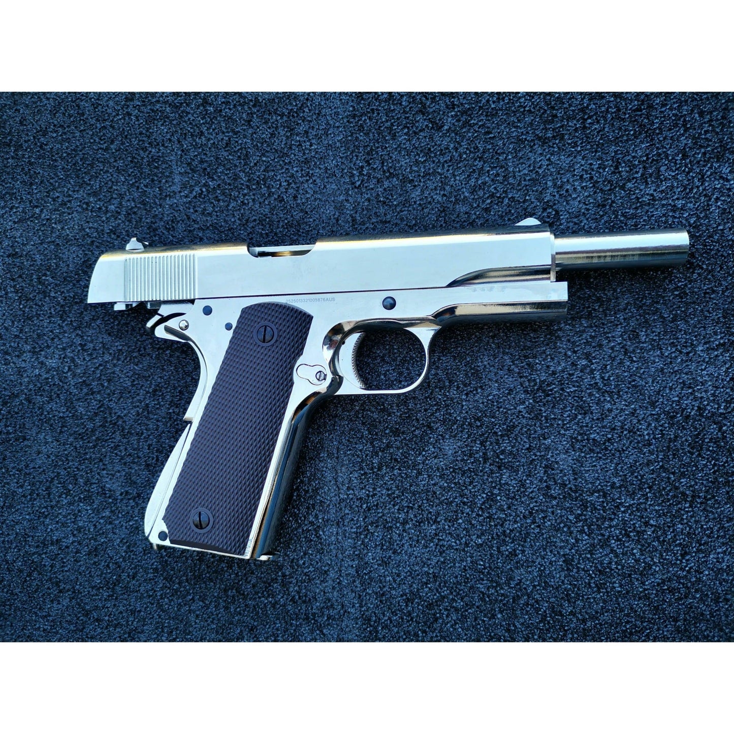 GOLDEN EAGLE 3305SV GM1911 GEL BLASTER GREEN GAS POWERED GAS BLOWBACK Chrome