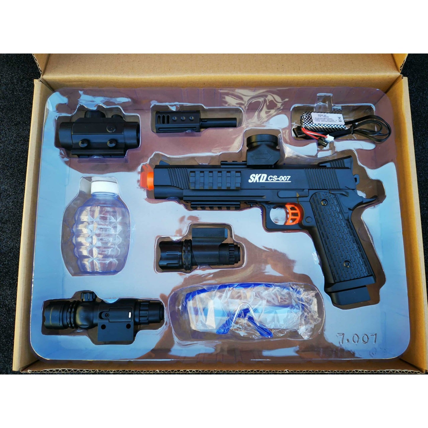 M1911 SKD CS-007 GEL BLASTER ELECTRIC TOP-FED GEL BLASTER