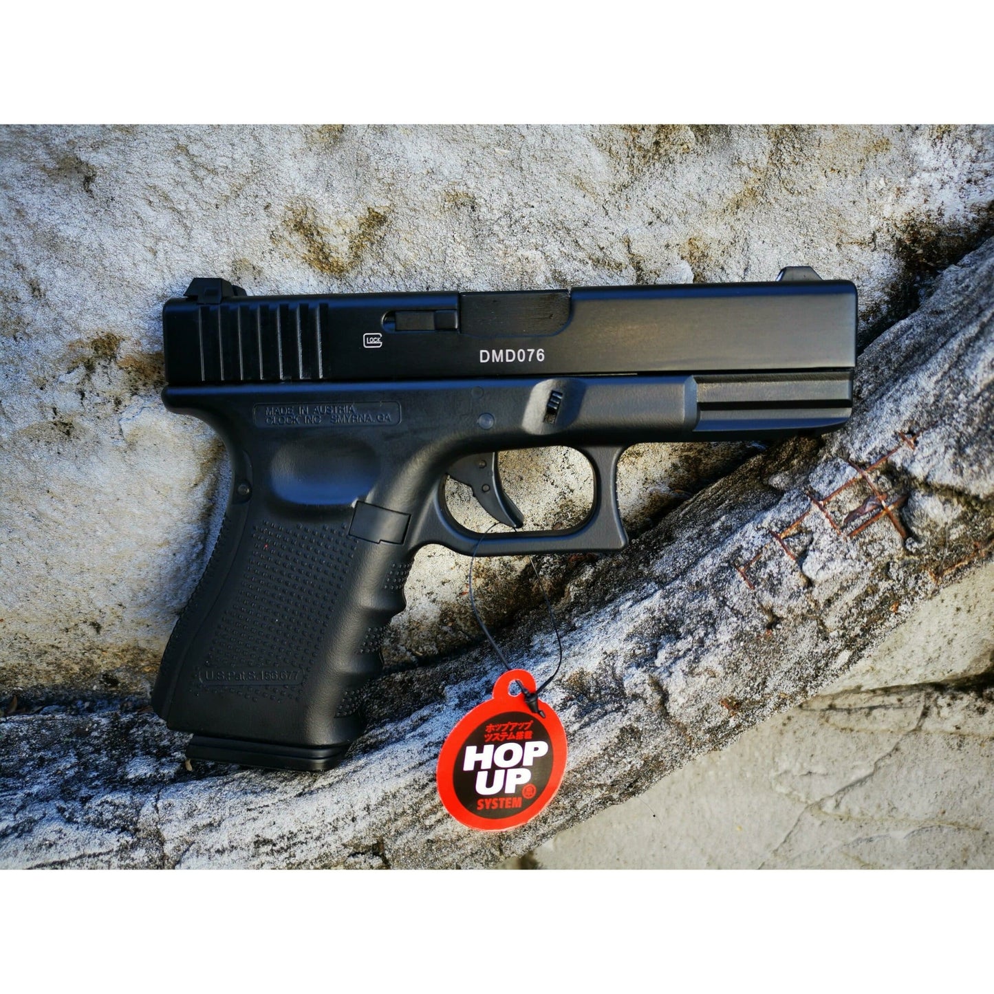 DOUBLE BELL Glock 19 GEN4 Gas Blowback Gel Blaster Full Engraving Resin Frame Edition Green Gas Version