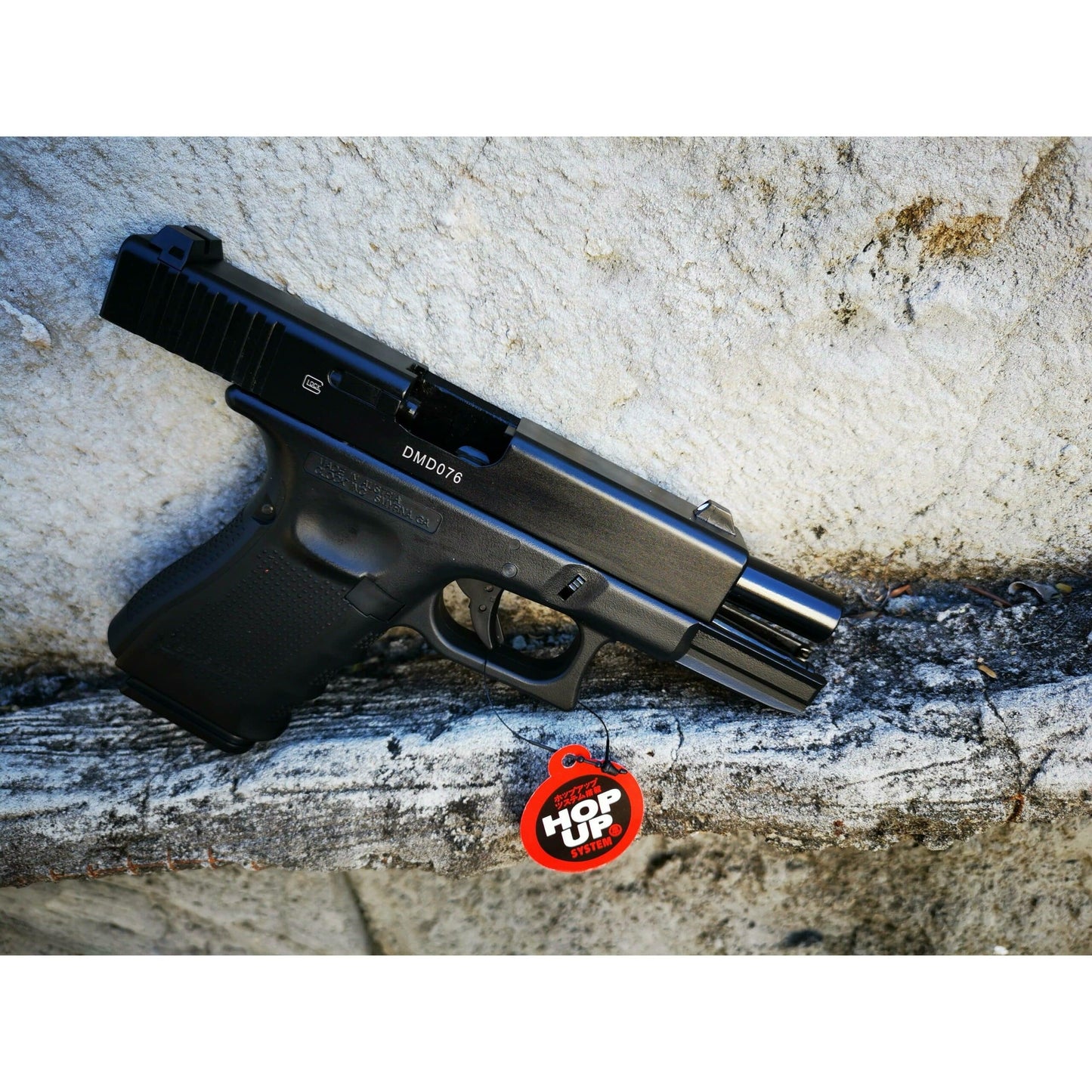 DOUBLE BELL Glock 19 GEN4 Gas Blowback Gel Blaster Full Engraving Resin Frame Edition Green Gas Version