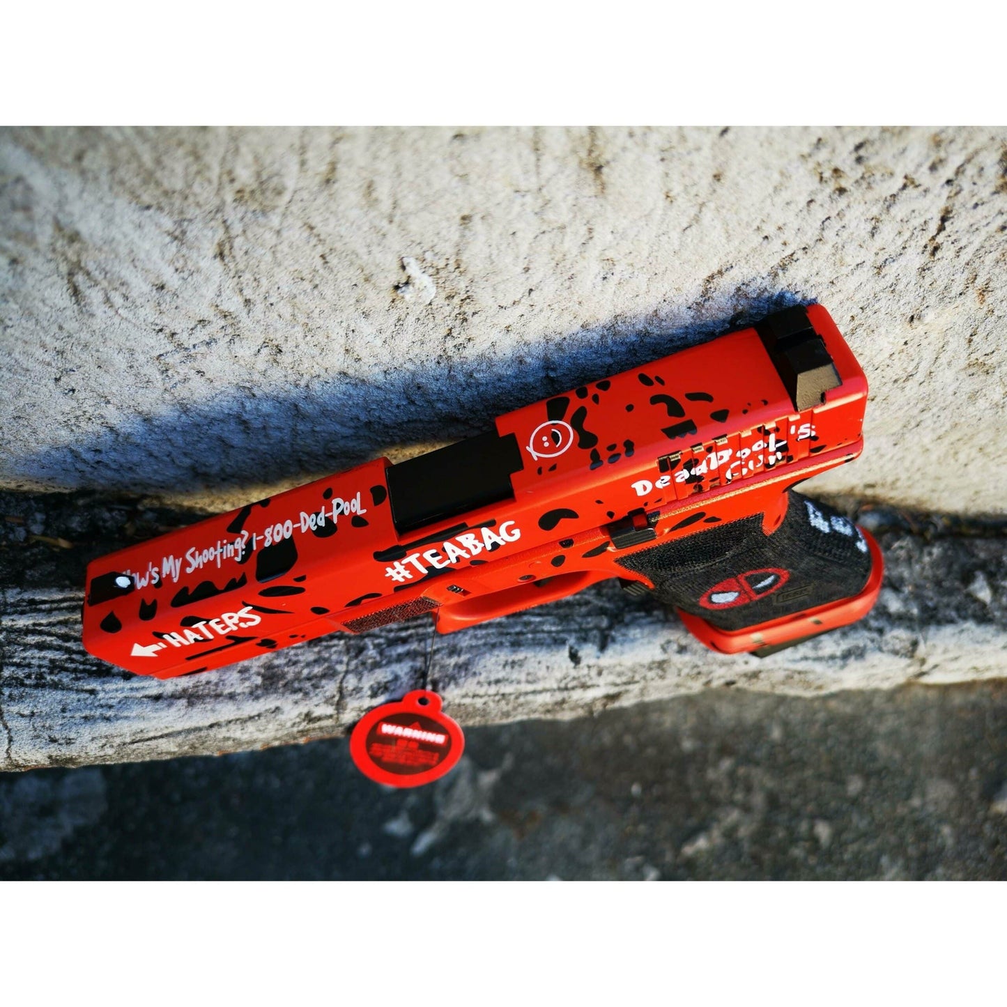 DOUBLE BELL Glock 17 DP17 TEABAG Gel Blaster Deadpool Custom Deluxe Green Gas Version Blowback