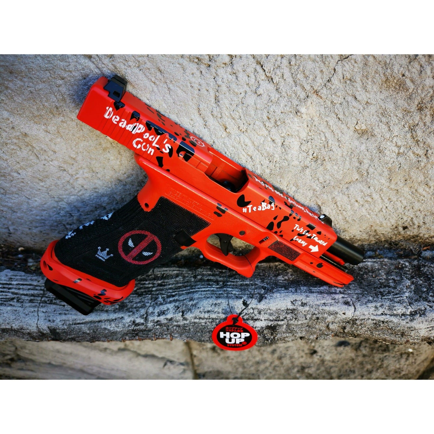DOUBLE BELL Glock 17 DP17 TEABAG Gel Blaster Deadpool Custom Deluxe Green Gas Version Blowback