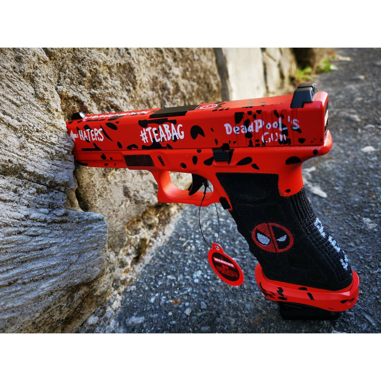 DOUBLE BELL Glock 17 DP17 TEABAG Gel Blaster Deadpool Custom Deluxe Green Gas Version Blowback