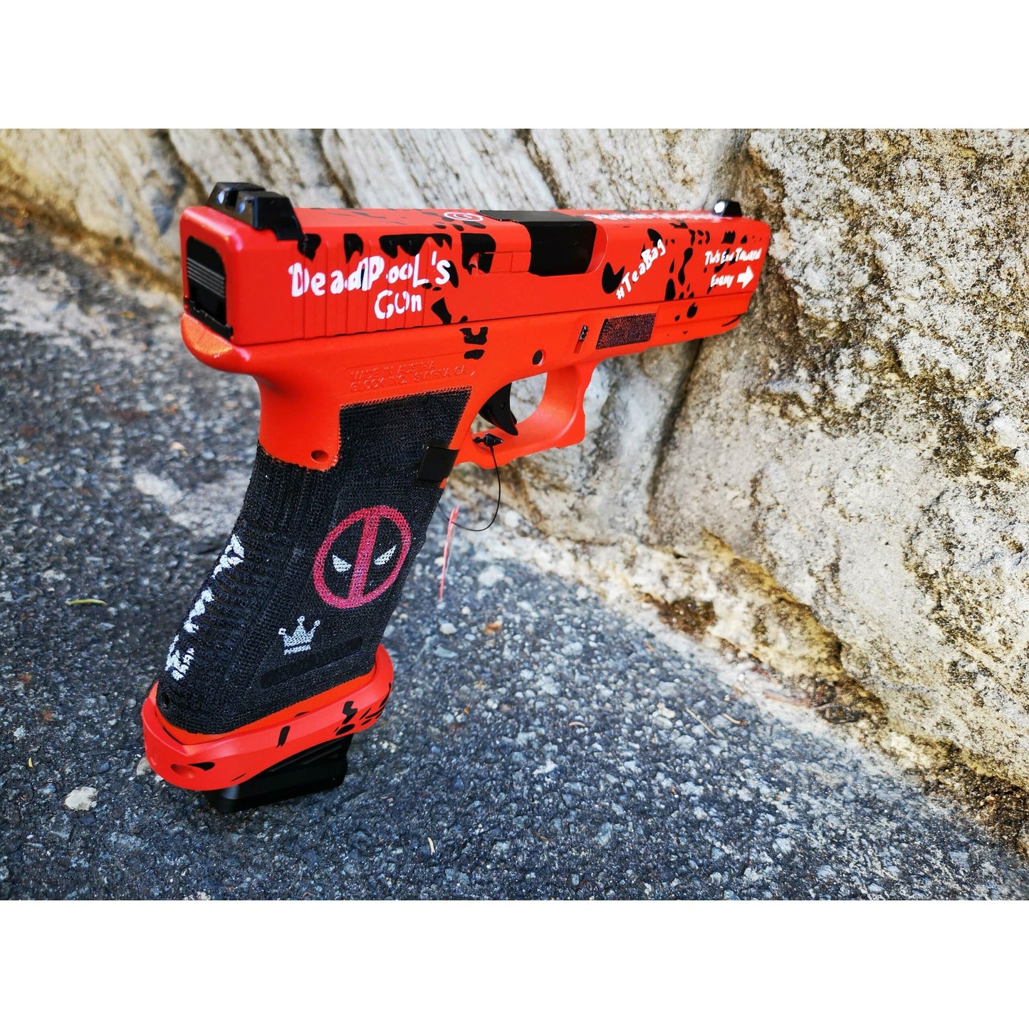 DOUBLE BELL Glock 17 DP17 TEABAG Gel Blaster Deadpool Custom Deluxe Green Gas Version Blowback