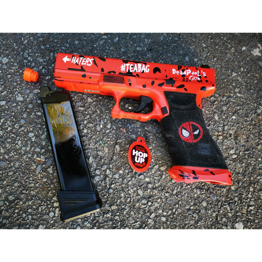 DOUBLE BELL Glock 17 DP17 TEABAG Gel Blaster Deadpool Custom Deluxe Green Gas Version Blowback