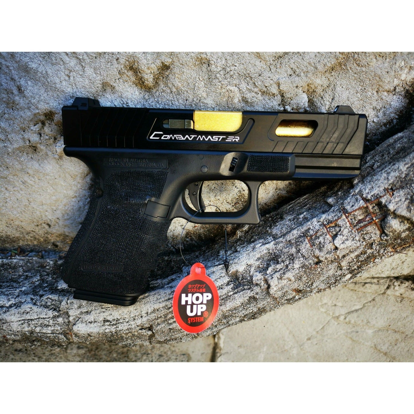 Double Bell Glock 19 TTI ver Type John Wick2 Combat Master Custom Gas Blowback Gel Blaster Green Gas Version