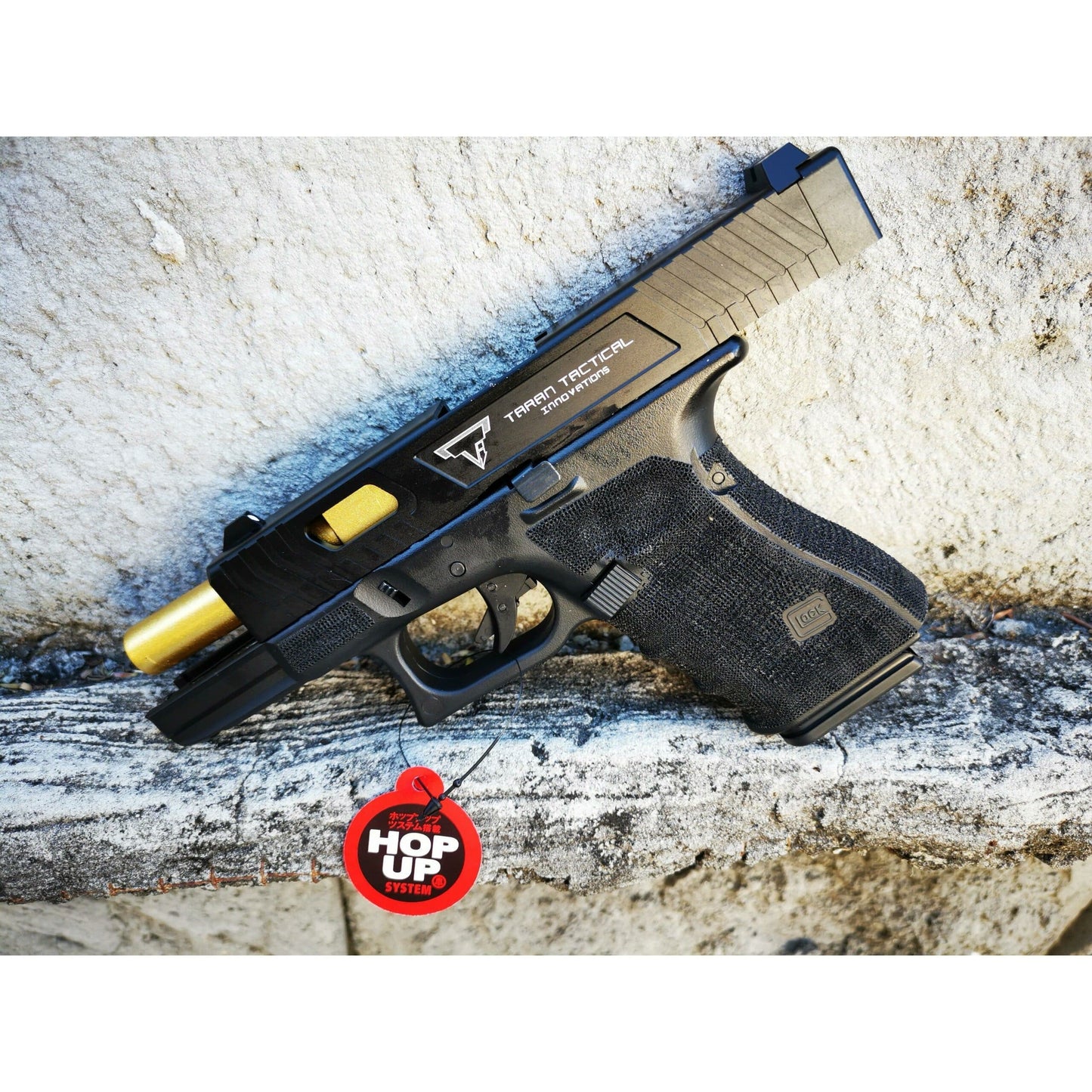 Double Bell Glock 19 TTI ver Type John Wick2 Combat Master Custom Gas Blowback Gel Blaster Green Gas Version