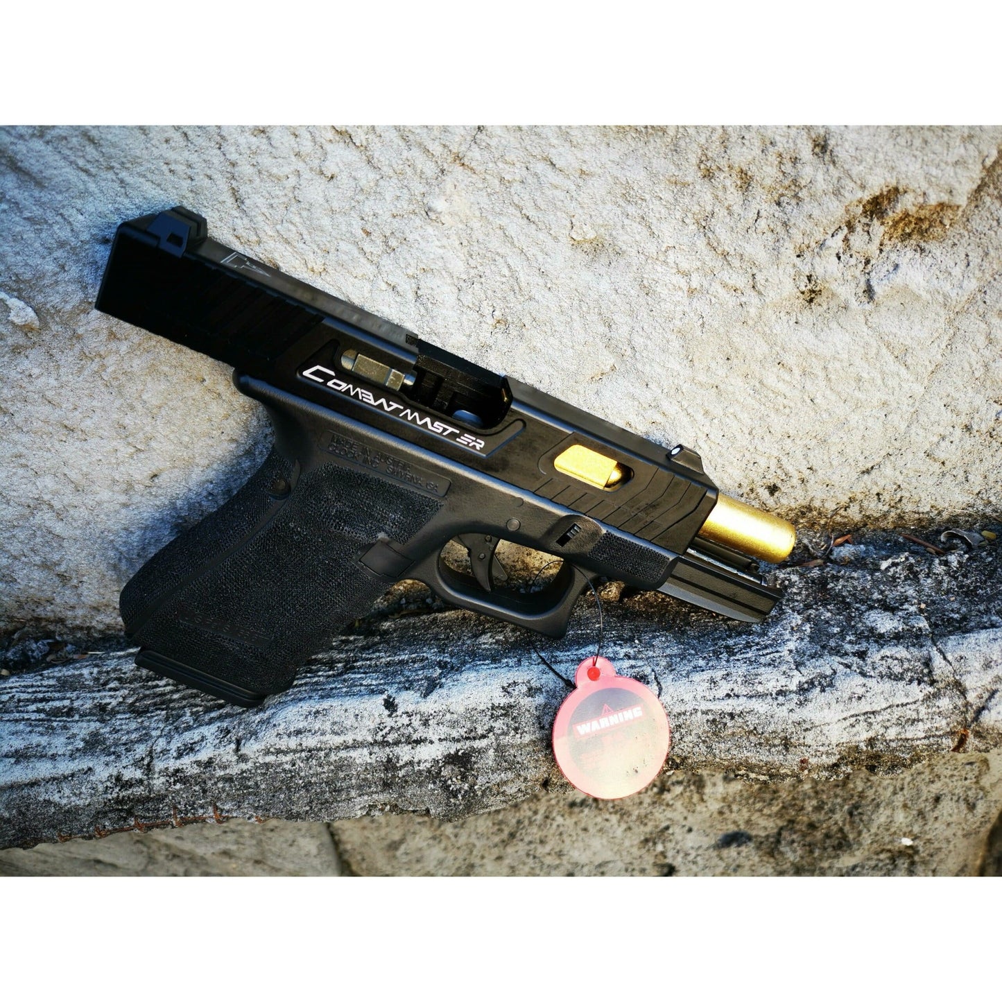 Double Bell Glock 19 TTI ver Type John Wick2 Combat Master Custom Gas Blowback Gel Blaster Green Gas Version