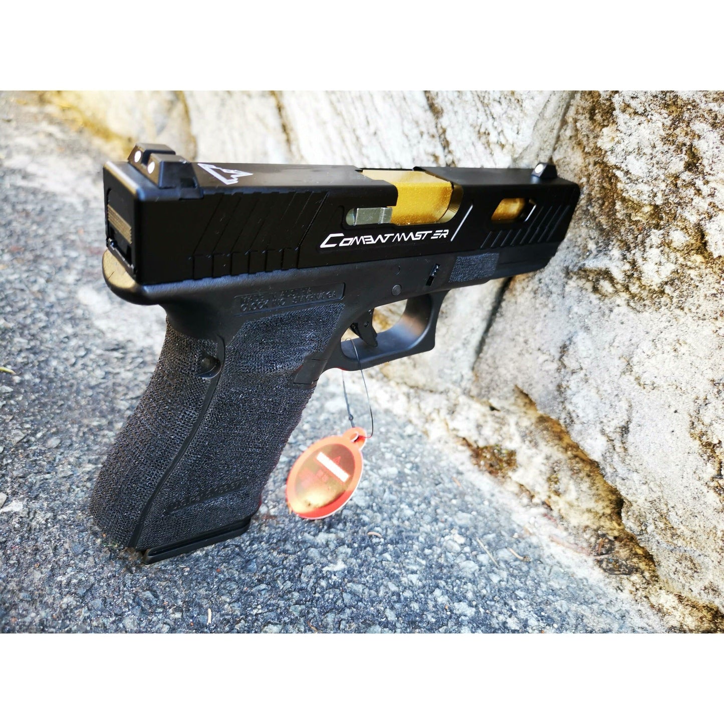 Double Bell Glock 19 TTI ver Type John Wick2 Combat Master Custom Gas Blowback Gel Blaster Green Gas Version