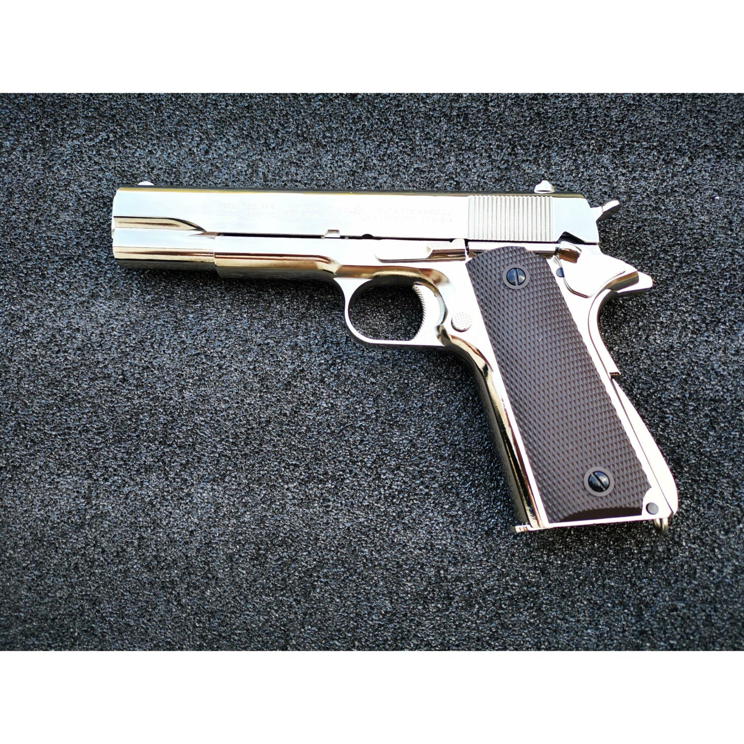 GOLDEN EAGLE 3305SV GM1911 GEL BLASTER GREEN GAS POWERED GAS BLOWBACK Chrome with lasered