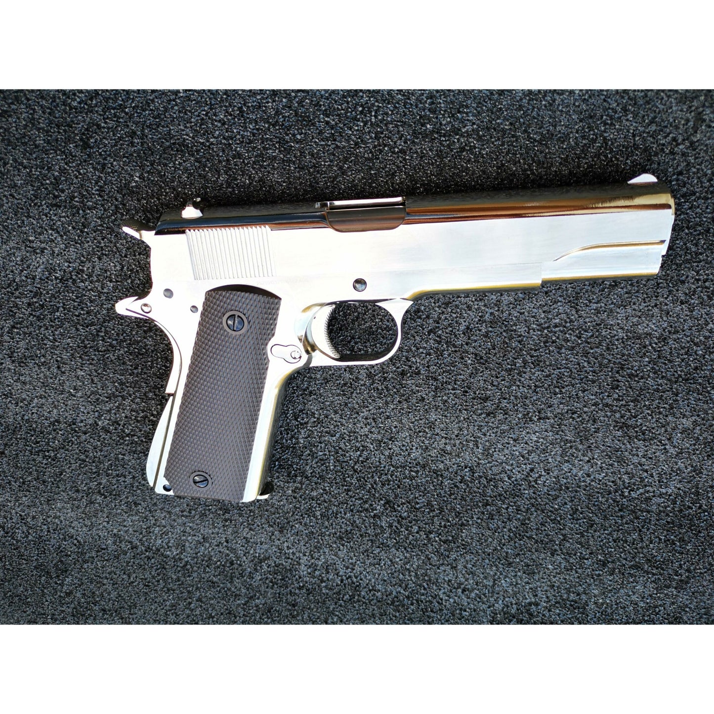 GOLDEN EAGLE 3305SV GM1911 GEL BLASTER GREEN GAS POWERED GAS BLOWBACK Chrome with lasered