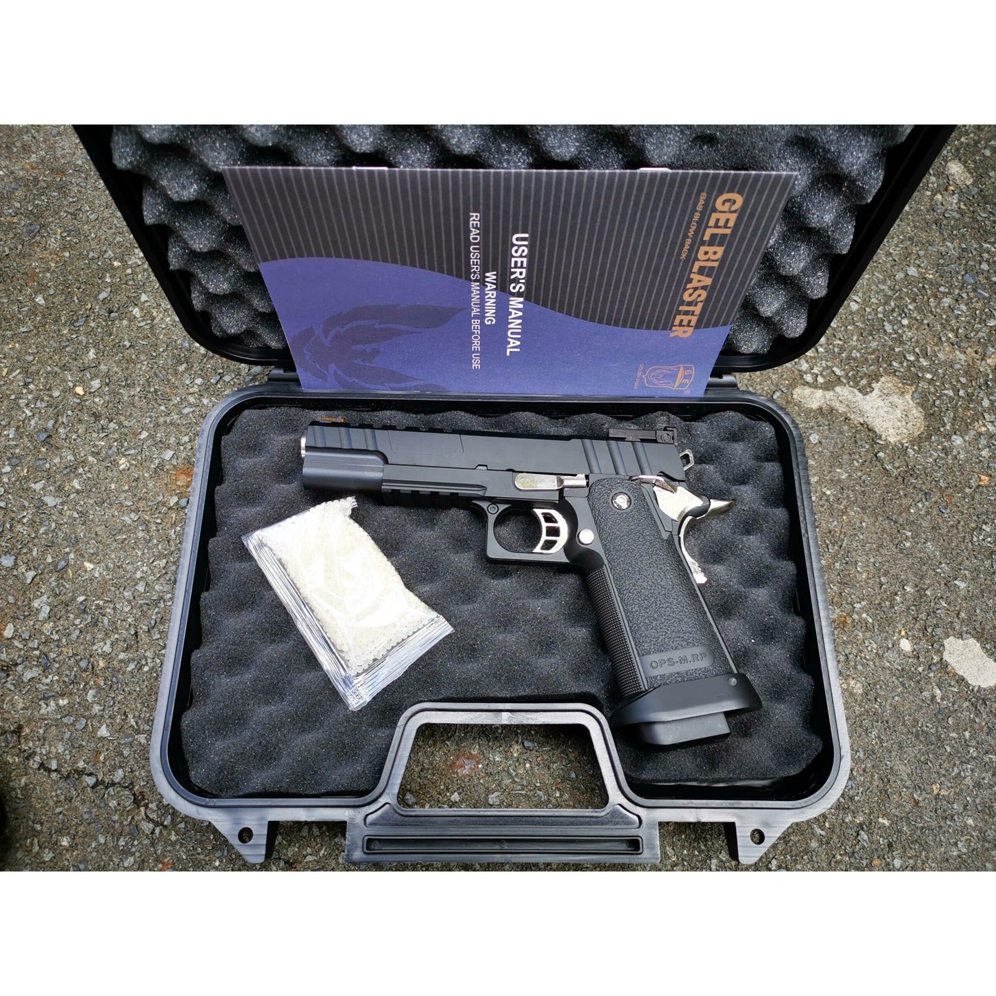 GOLDEN EAGLE 3343 FULL METAL CNC GMX SILVER SLIDE OPS MRP GEL BLASTER Hi-Capa 5.1 VERSIO GAS/CO2 POWERED BLOW BACK