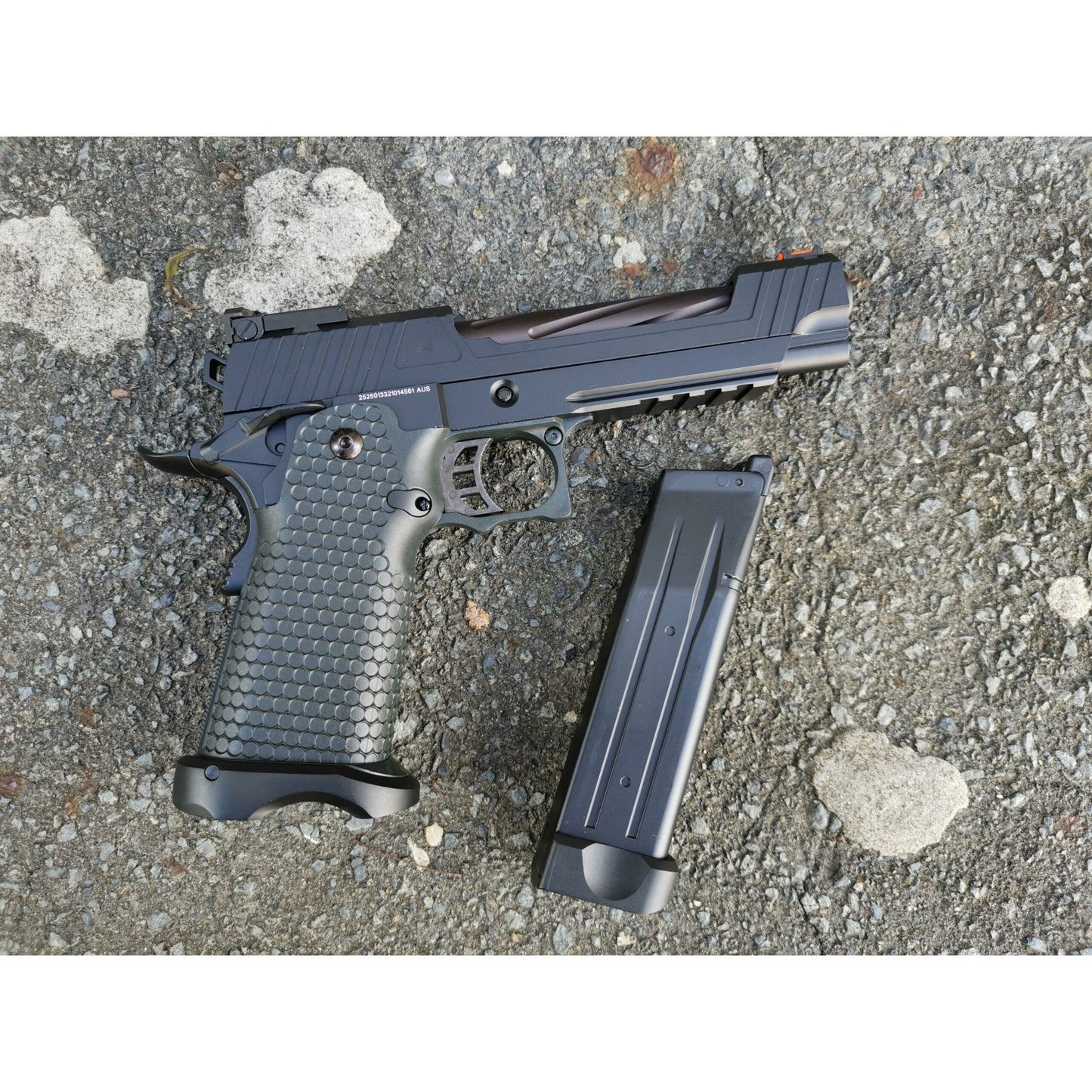 GOLDEN EAGLE 3402 FULL METAL CNC GMX 1B GEL BLASTER GREEN GAS POWERED Hi-Capa 5.1 VERSION GAS BLOW BACK