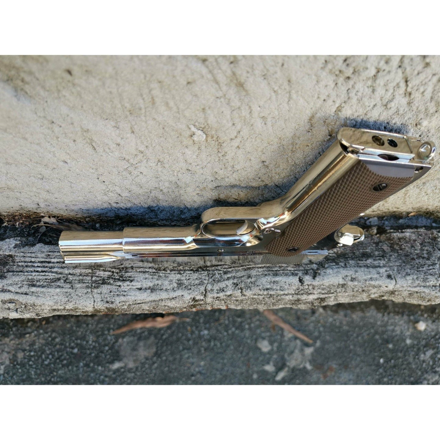 GOLDEN EAGLE 3305SV GM1911 GEL BLASTER GREEN GAS POWERED GAS BLOWBACK Chrome with lasered