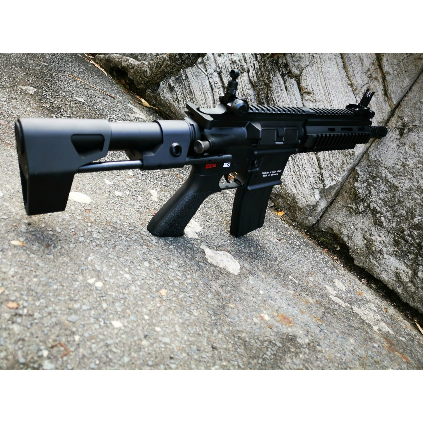 DOUBLE BELL HK416C Real Engraved Metal Electric Gel Blaster Black